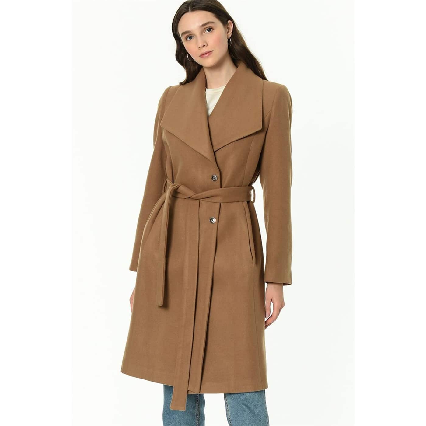Z6639 DEWBERRY WOMEN's PALTO-CAMEL