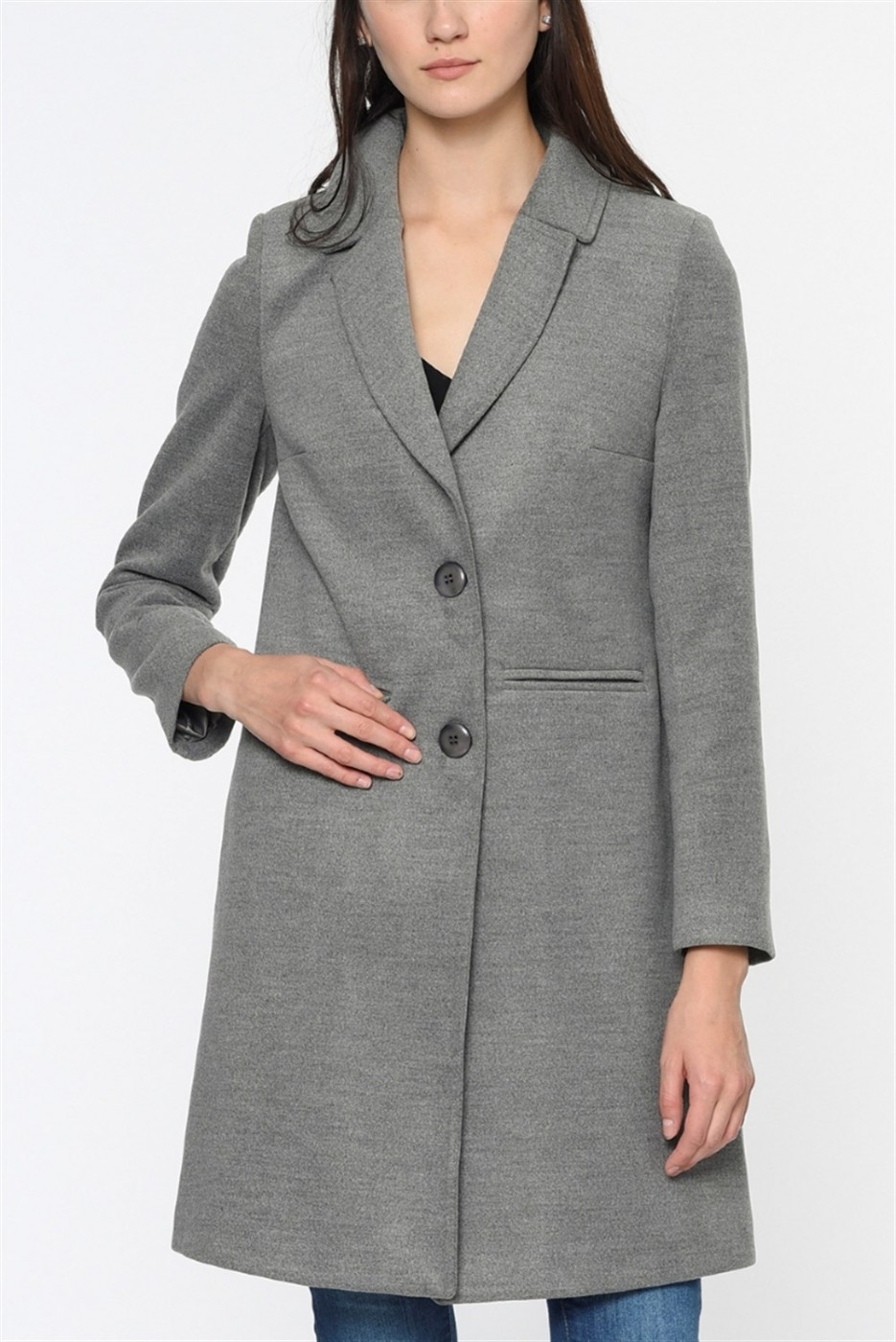 Z6380 DEWBERRY WOMEN's COAT-GREY
