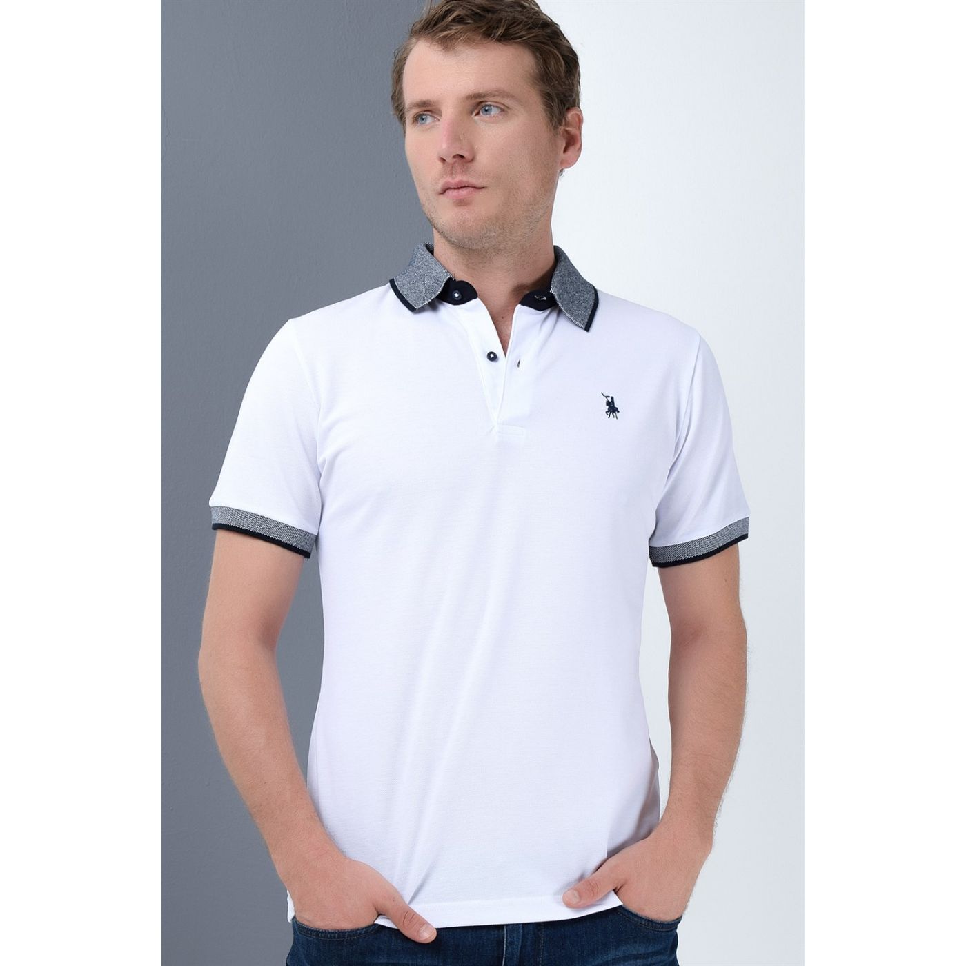 T8566 DEWBERRY MEN's T-SHIRT-WHITE