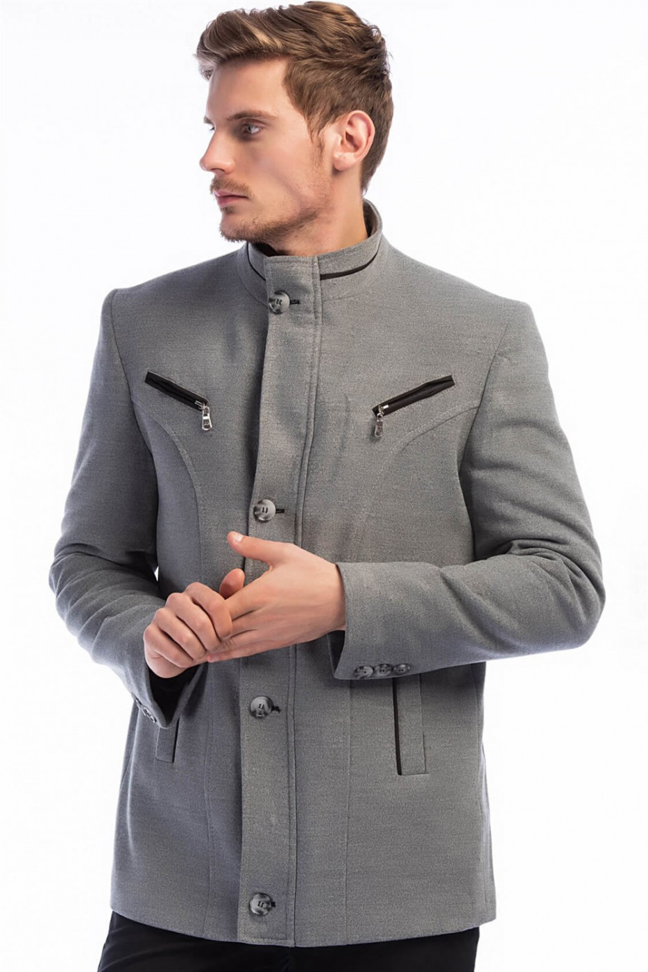 K7126 DEWBERRY MEN's COAT-GREY