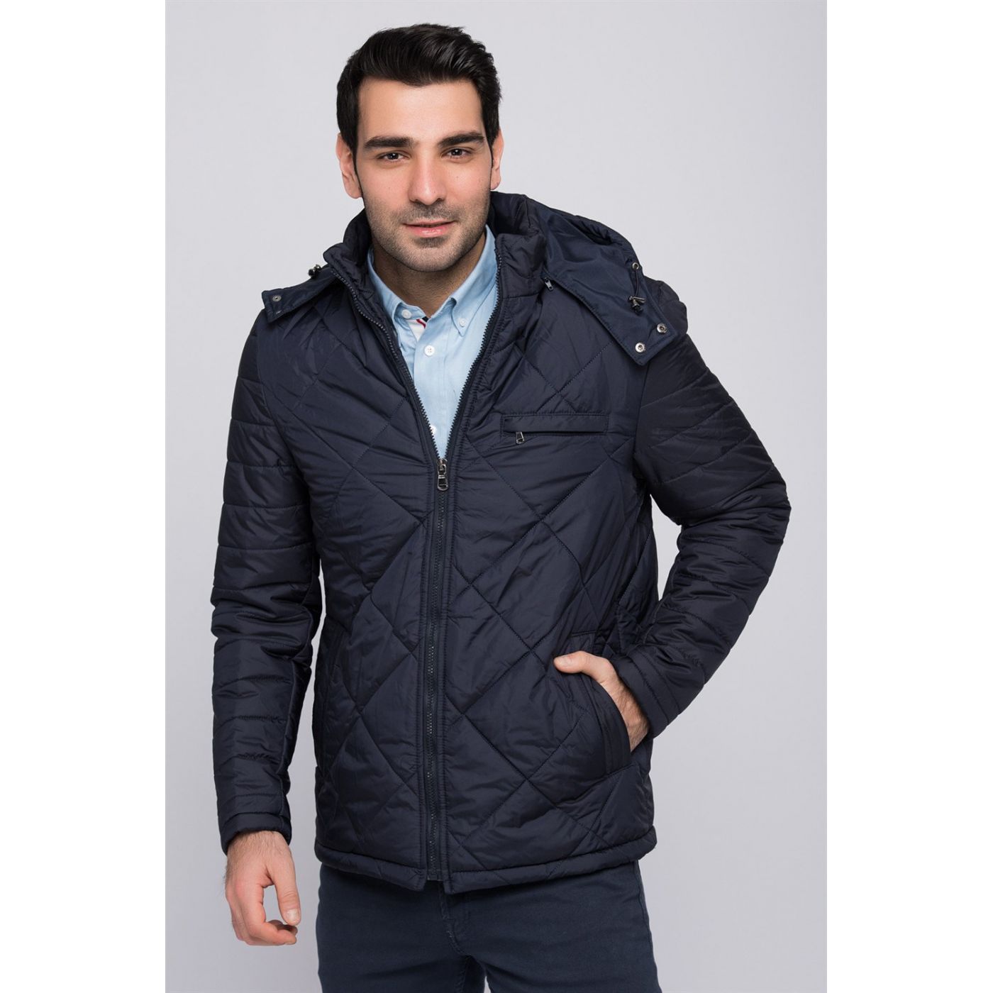 M8605 DEWBERRY MALE COAT-LACİVERT