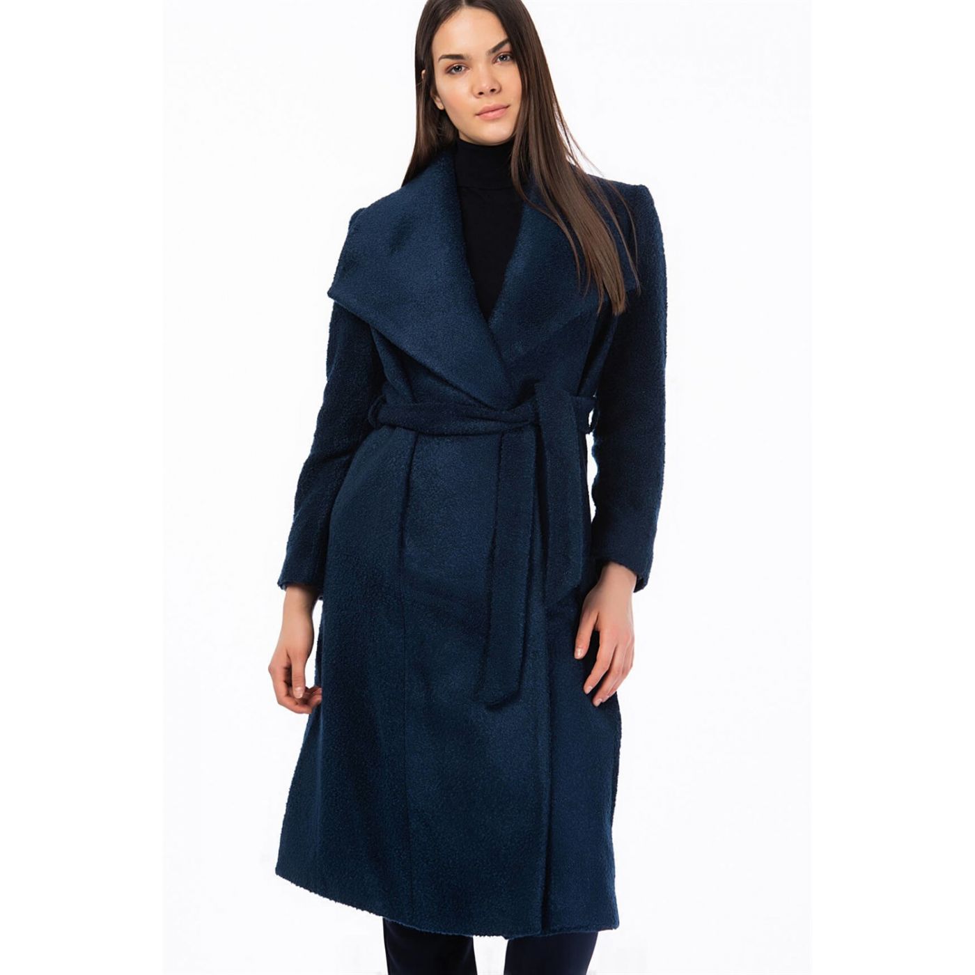 Z6385 DEWBERRY WOMEN'S COAT-OPEN BLUE