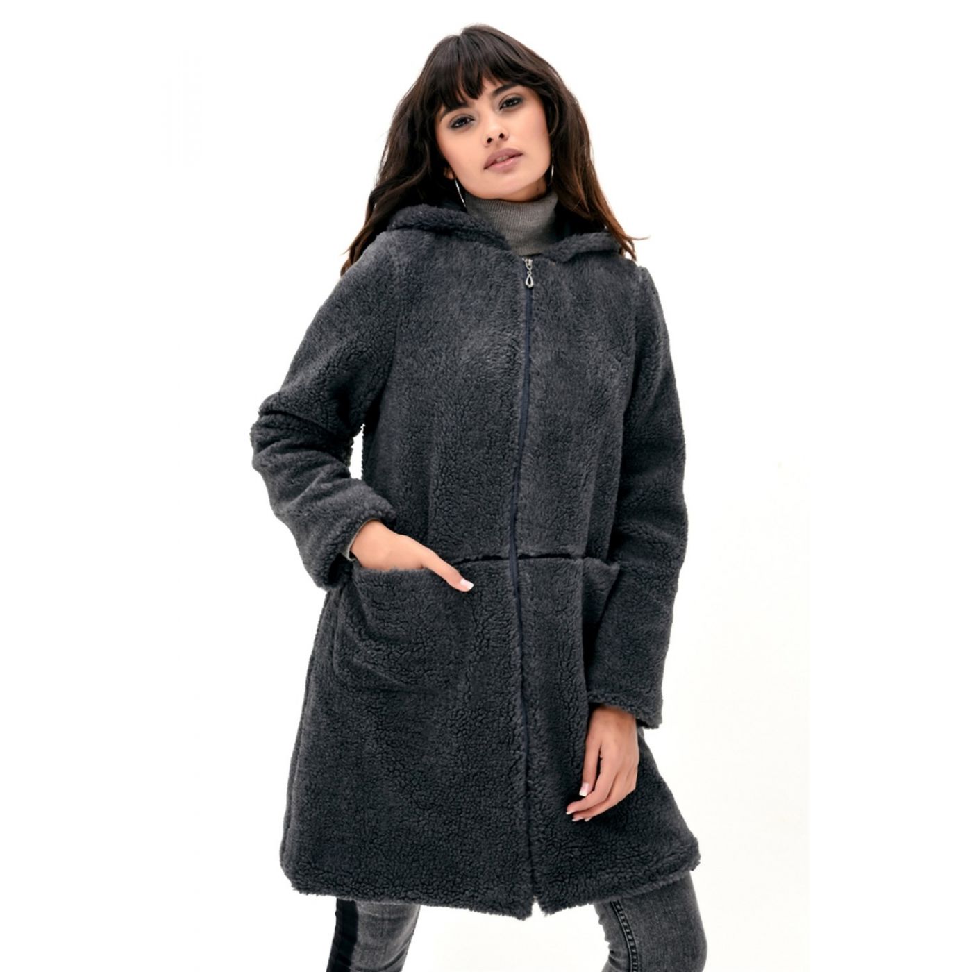 Z6607 DEWBERRY WOMEN LAMBKABAN-ANTHRACITE