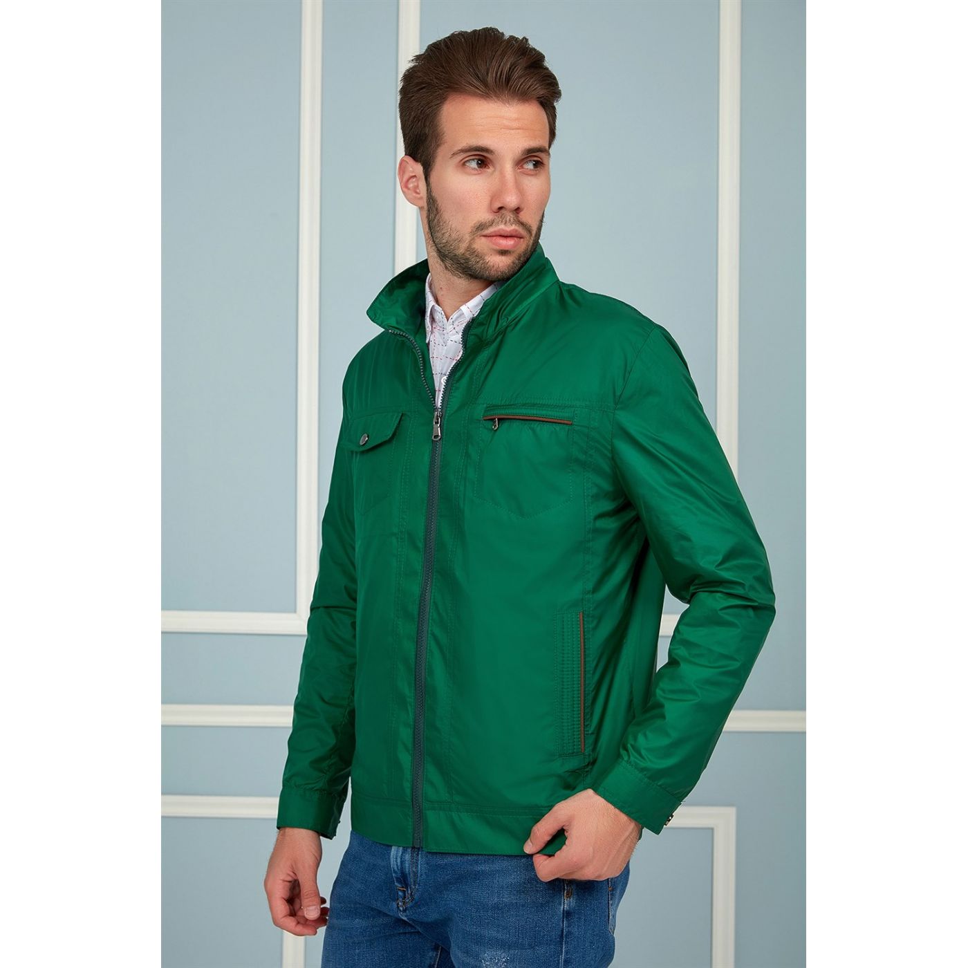 M8642 DEWBERRY MEN THIN COAT-ON GREEN