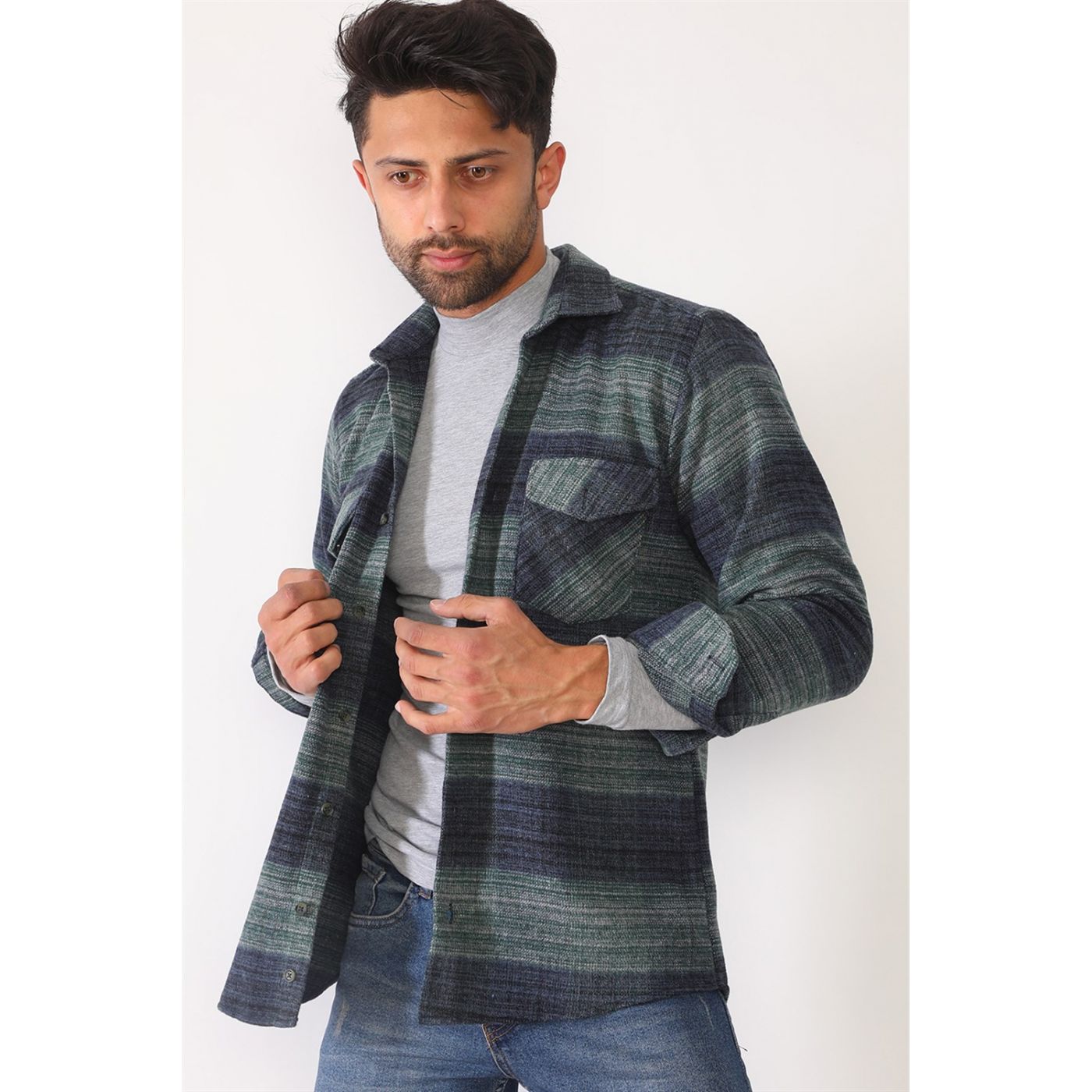 G697 DEWBERRY MEN'S SHIRT-ANTRASIT