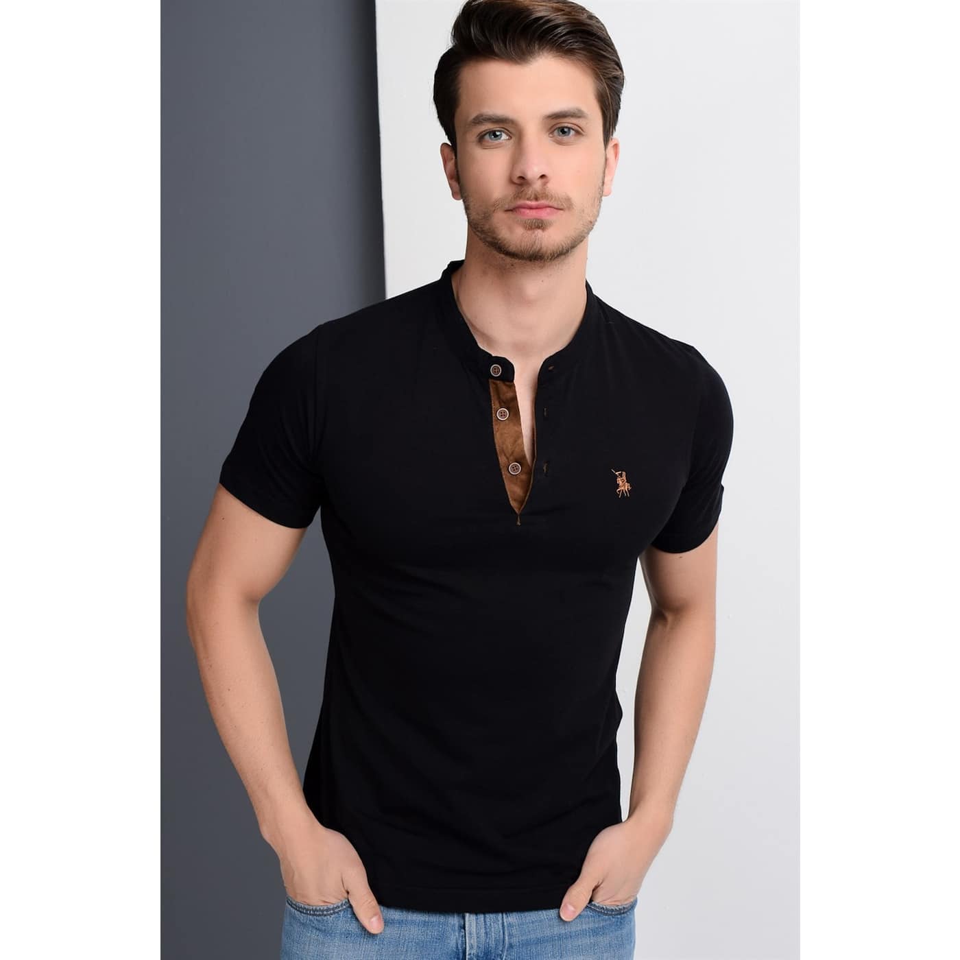 T8560 DEWBERRY T-SHIRT-BLACK