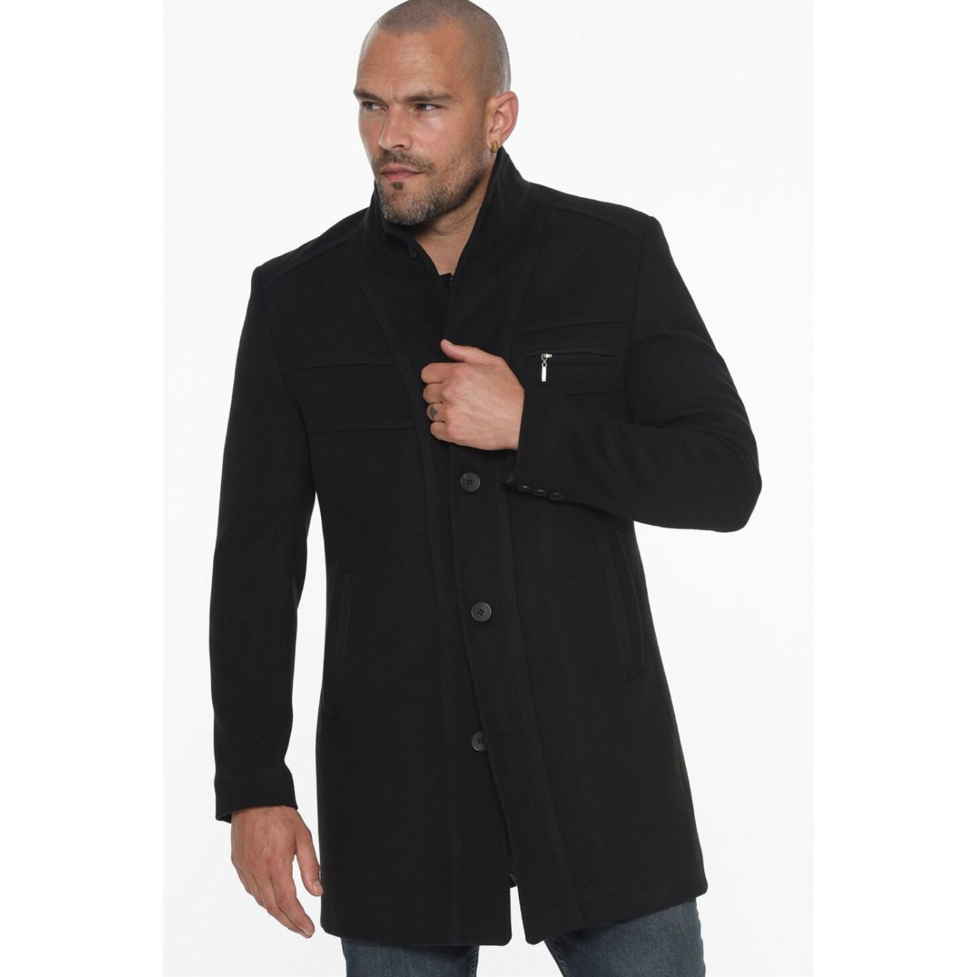 PLT8356 DEWBERRY MEN's COAT-BLACK