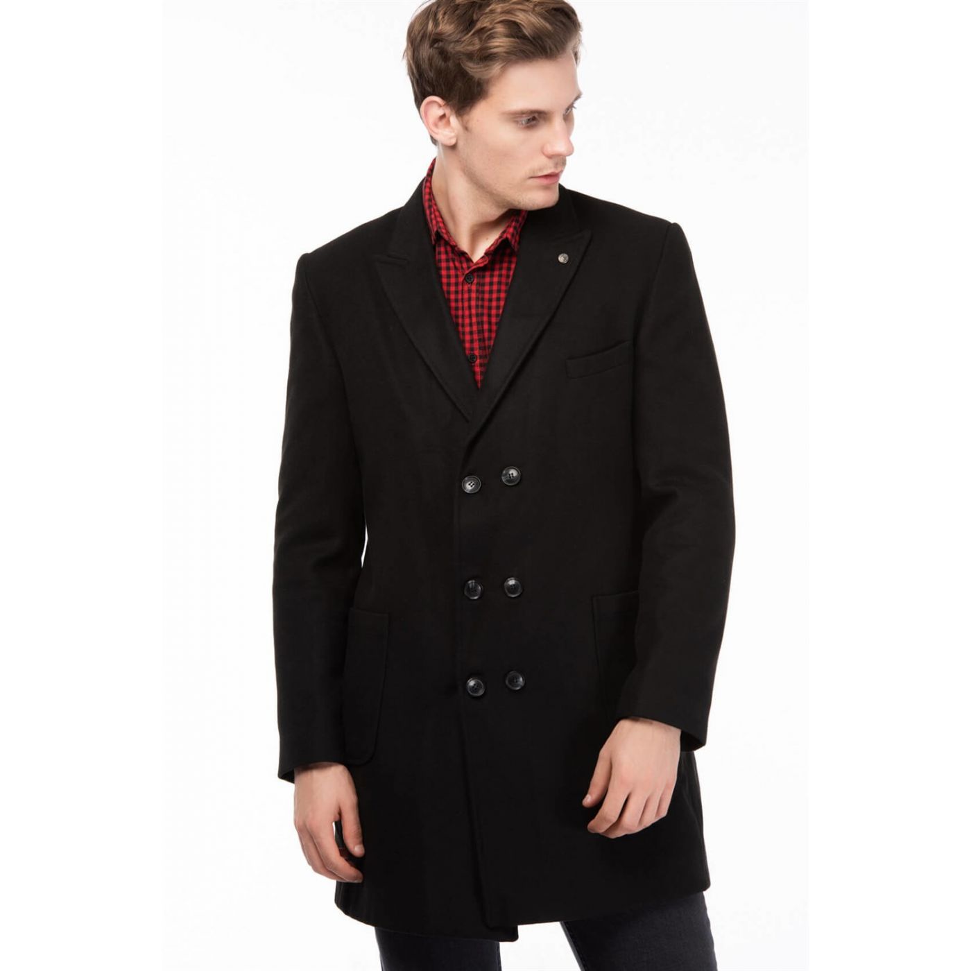 PLT8355 DEWBERRY MEN's COAT-BLACK