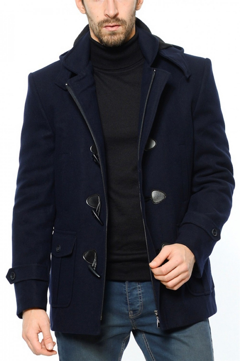 PLT8310 DEWBERRY MEN's COAT-LACİVERT