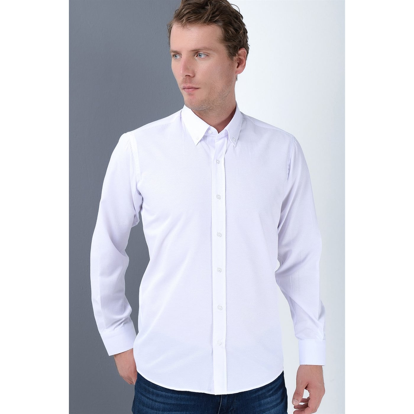G679 DEWBERRY MEN's SHIRT-WHITE