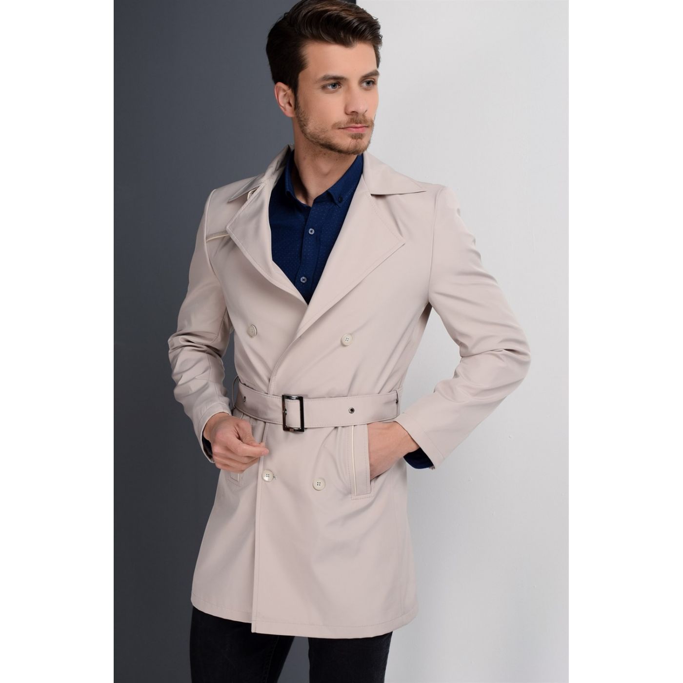 PLT8383 DEWBERRY MEN'S COAT-BEJ