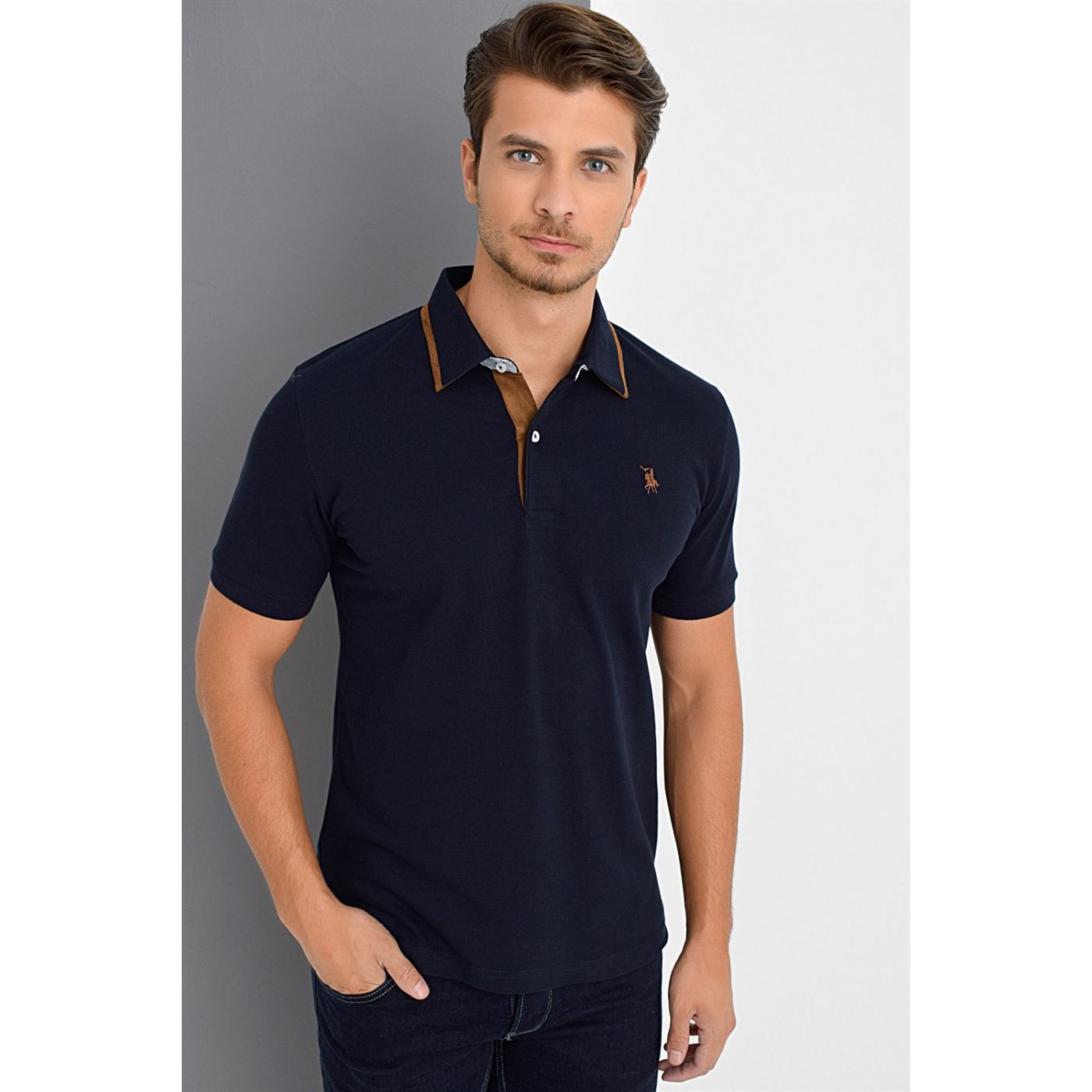 T8563 DEWBERRY MEN'S TSHIRT-NAVY