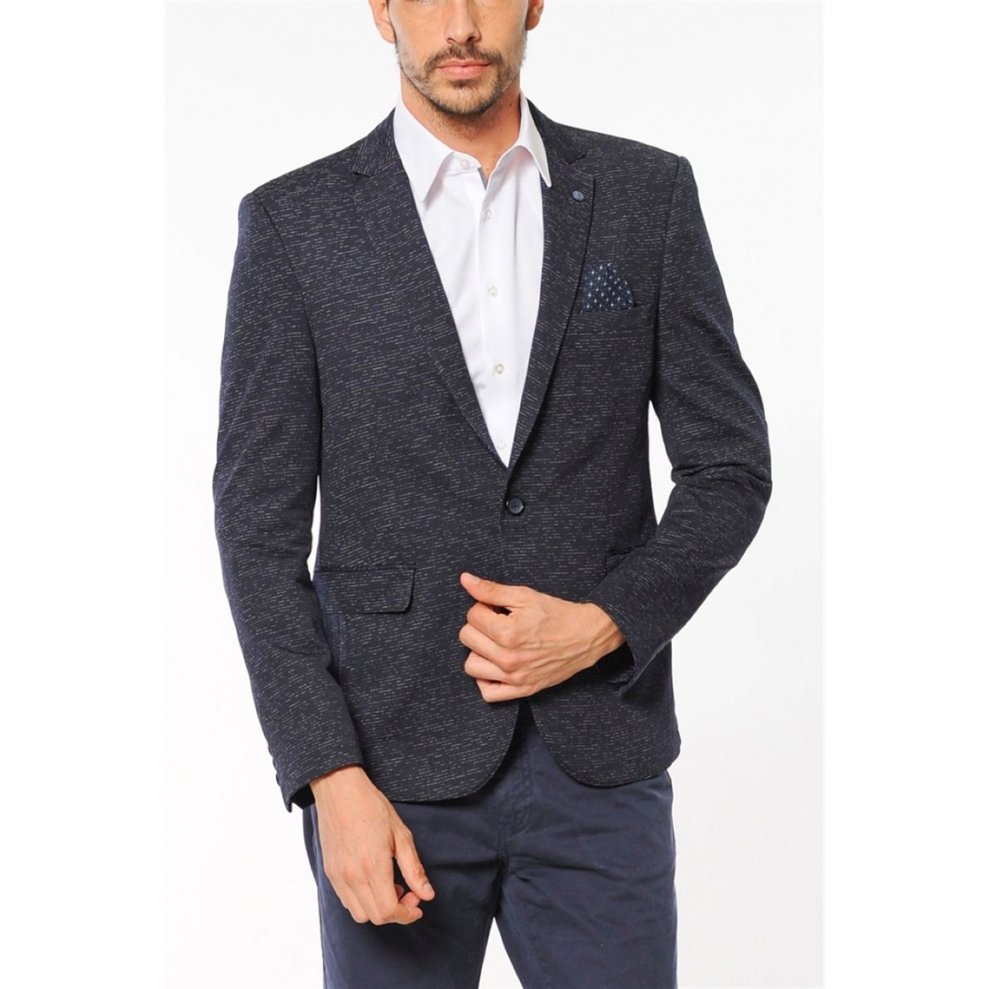 ŞIK CEKETLER C9027 DEWBERRY MEN's JACKET-LACİVERT