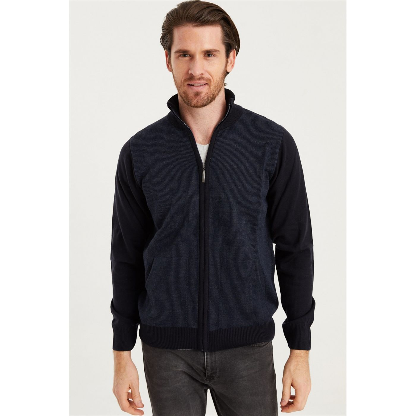 V0241 DEWBERRY MEN'S SWEATER-NAVY