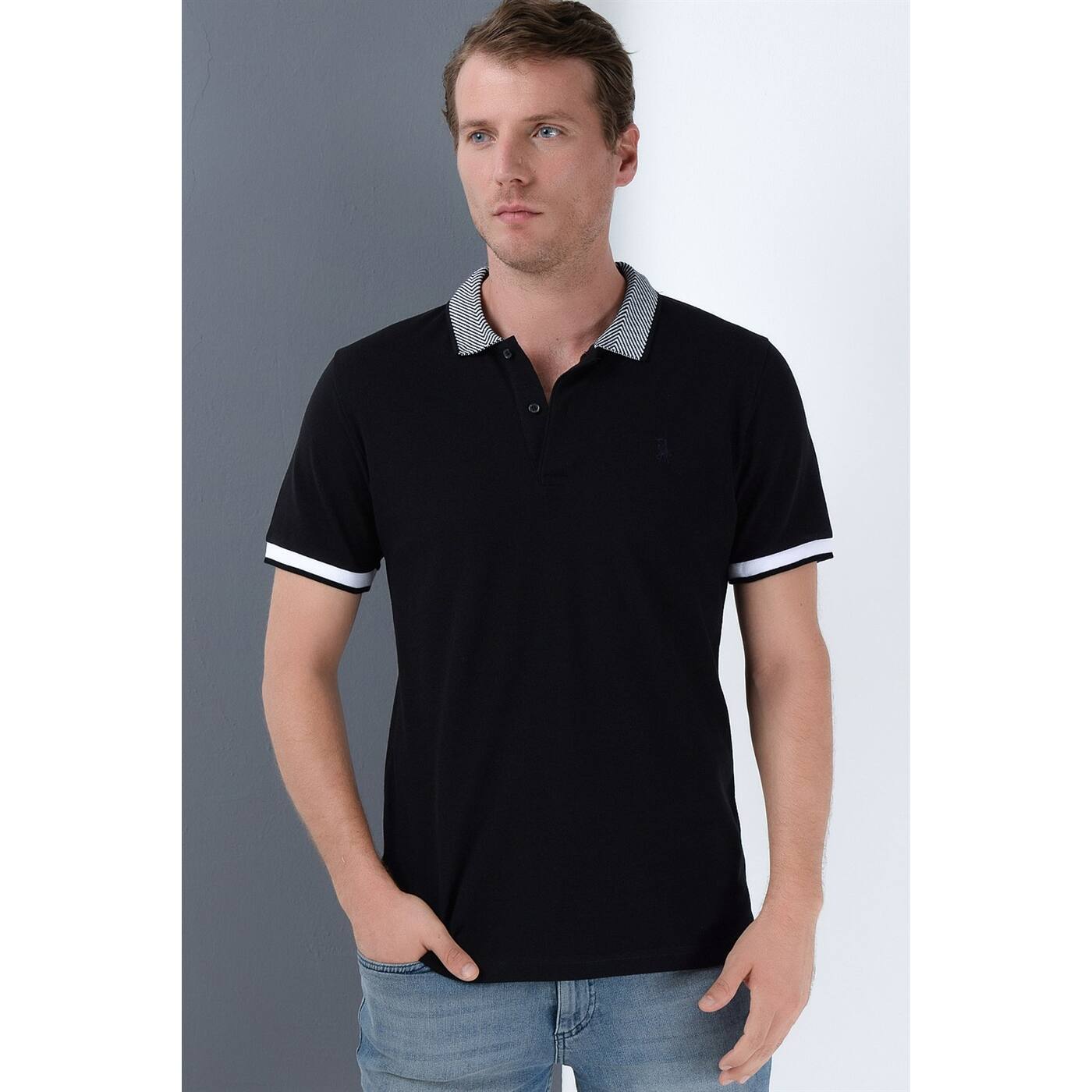 T8565 DEWBERRY MEN's T-SHIRT-BLACK