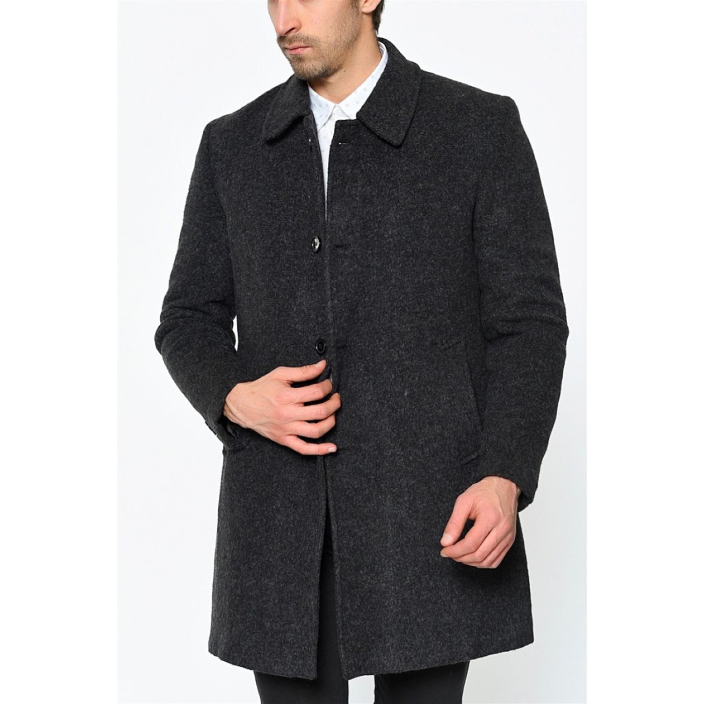 PLT3105 DEWBERRY COAT-PATTERNED ANTHRACITE
