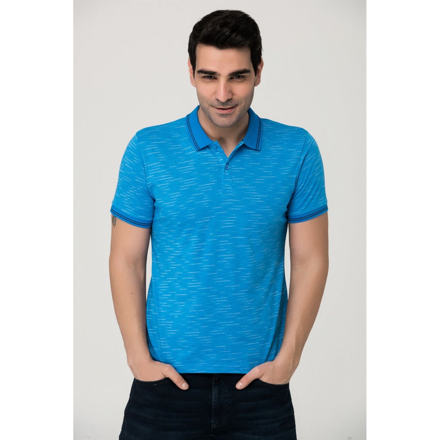 T8549 DEWBERRY T-SHIRT-BLUE