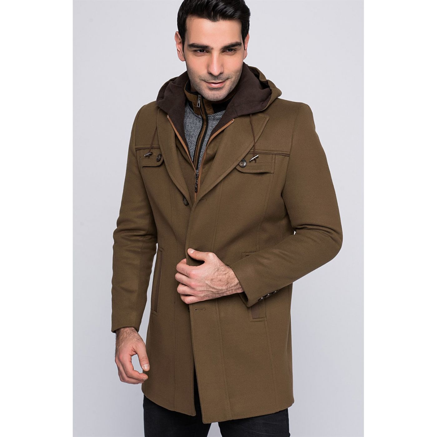 PLT8338 DEWBERRY MEN's COAT-CAMEL