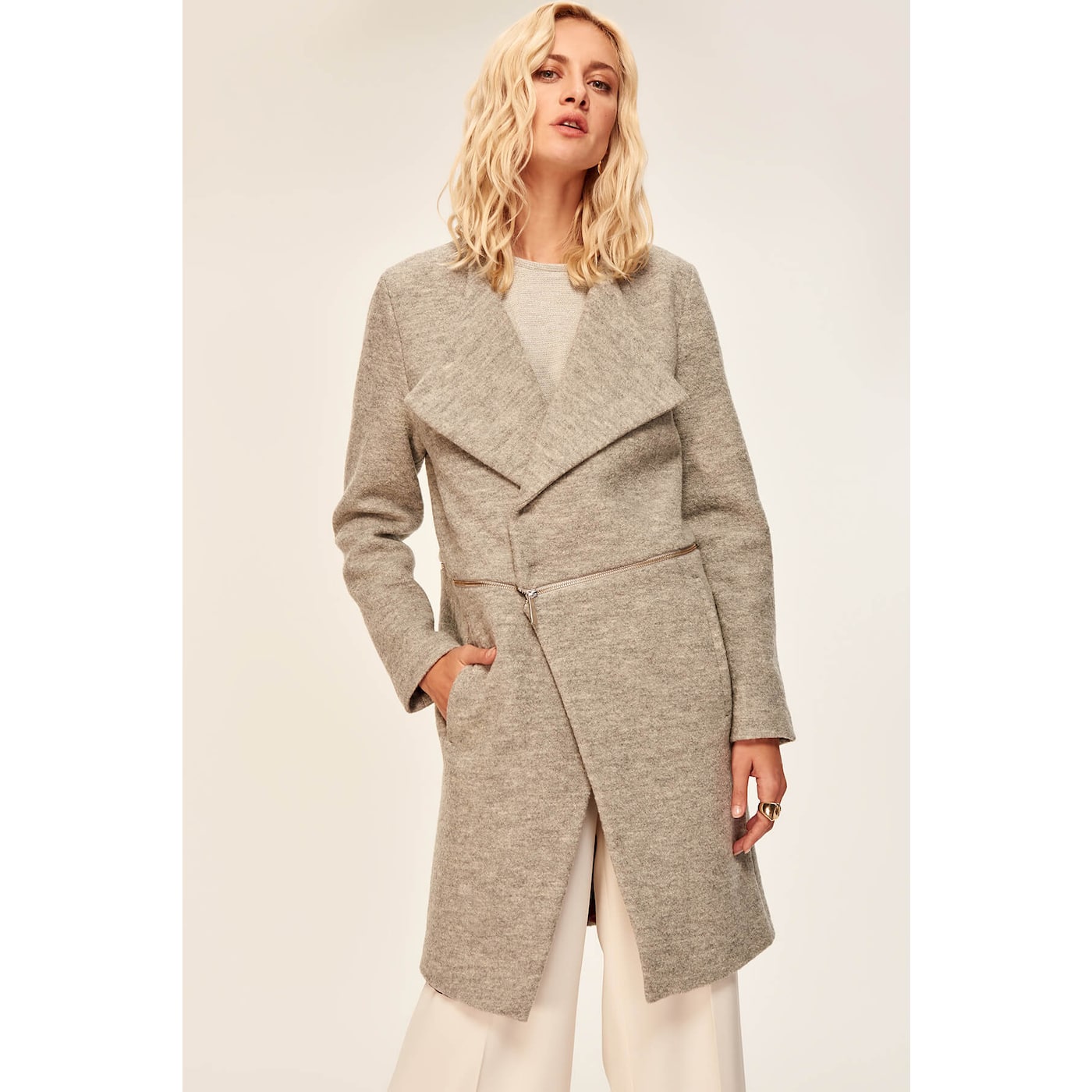 Trendyol Grey Zip Detailed K