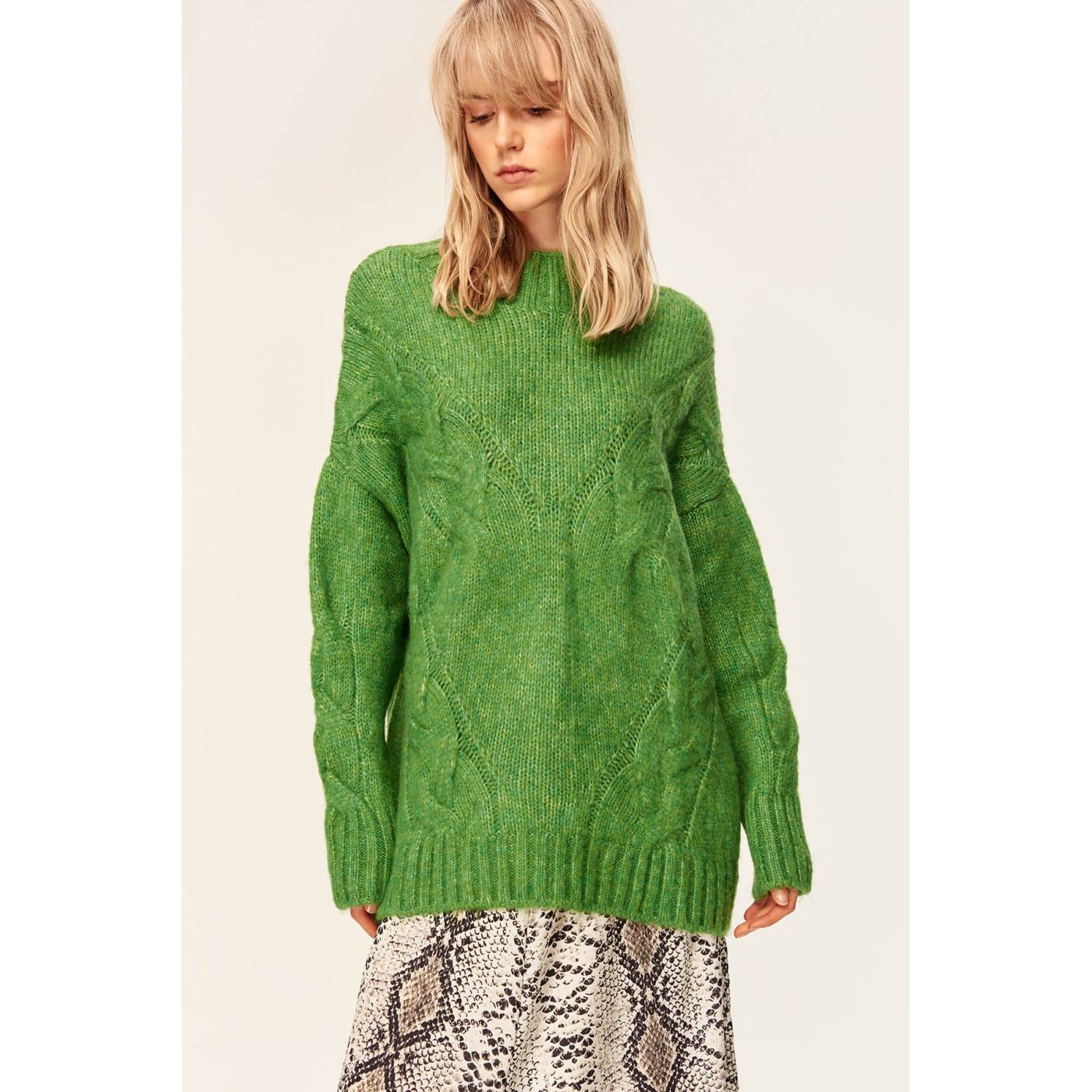 Trendyol Green Knit Detail Sweater Sweaters