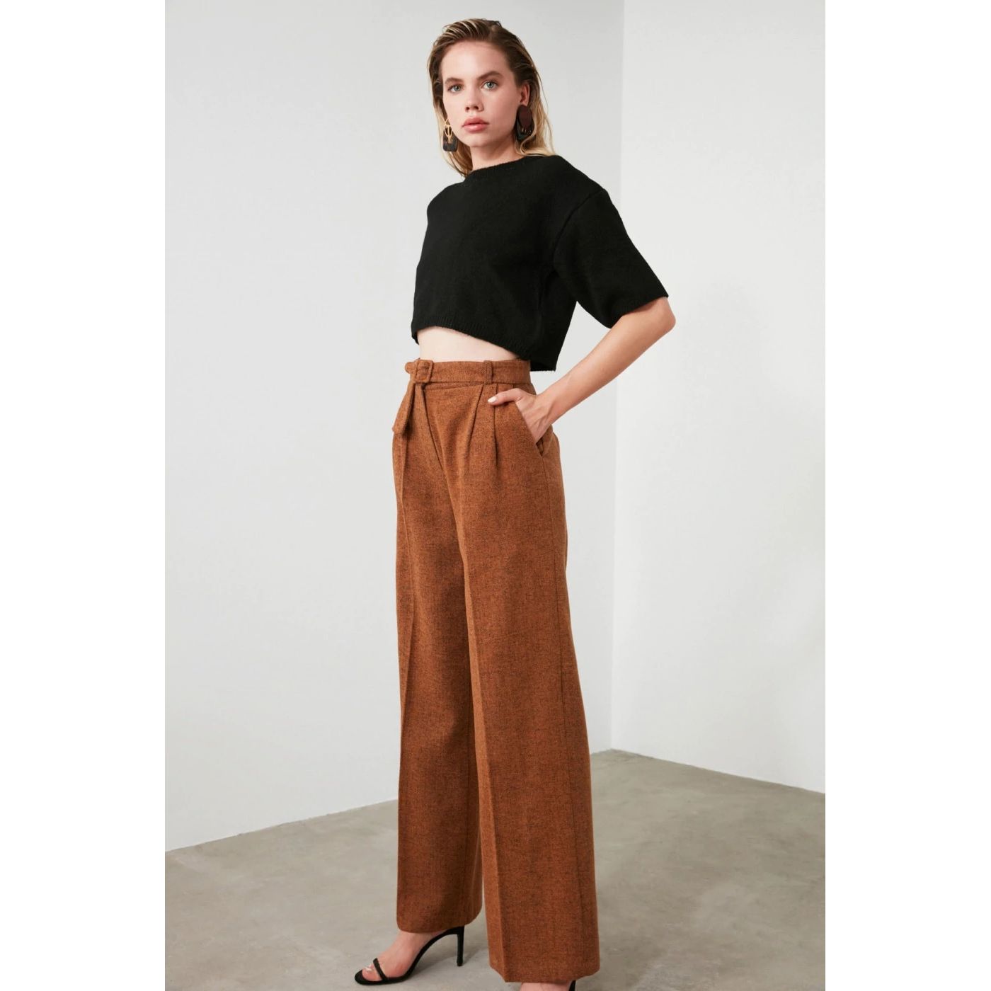Naiste püksid Trendyol High Waist