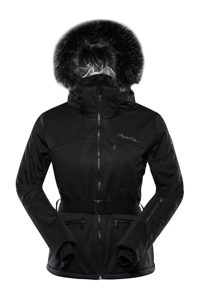 Women's ski softshell jacket with membrane ALPINE PRO DOWELA black