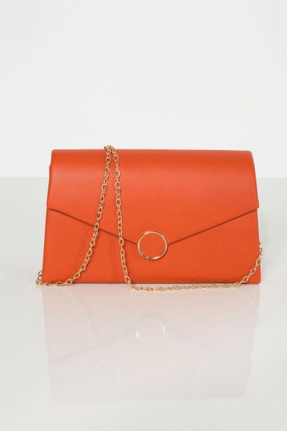 Light red eco leather handbag