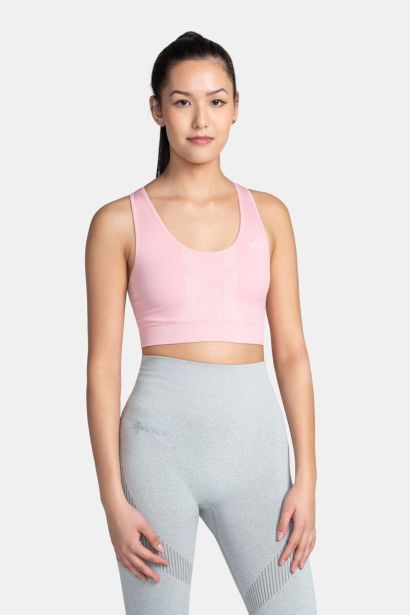 Women's seamless sports bra Kilpi WINIE-W Light pink