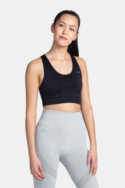Women's seamless sports bra Kilpi WINIE-W Black