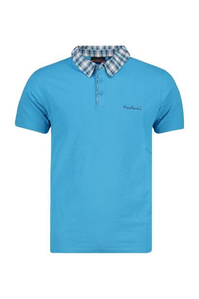 Ανδρικό πόλο μπλουζάκι Pierre Cardin Short Sleeve Check Collar