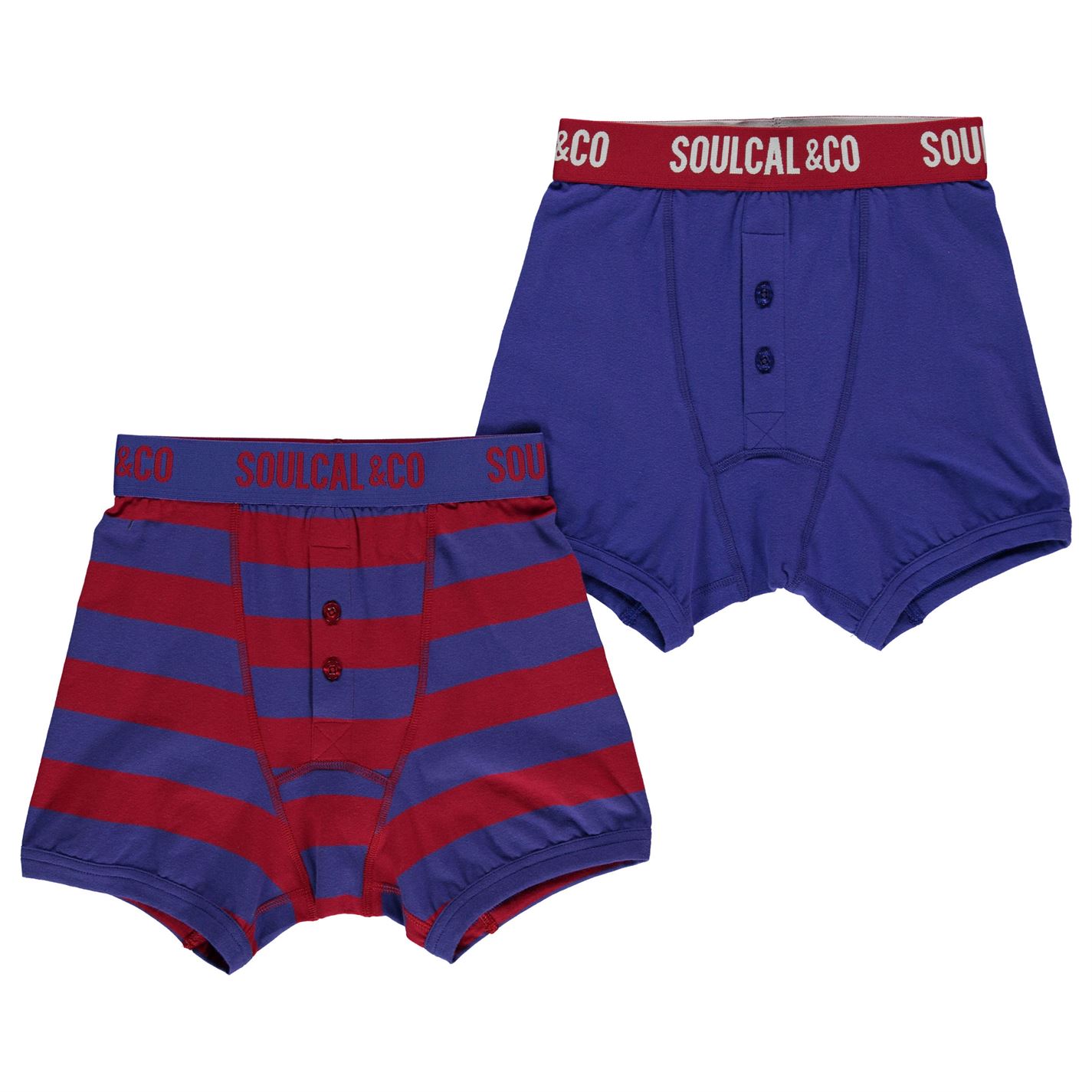 SoulCal Boxers Pack of 2 Junior Boys