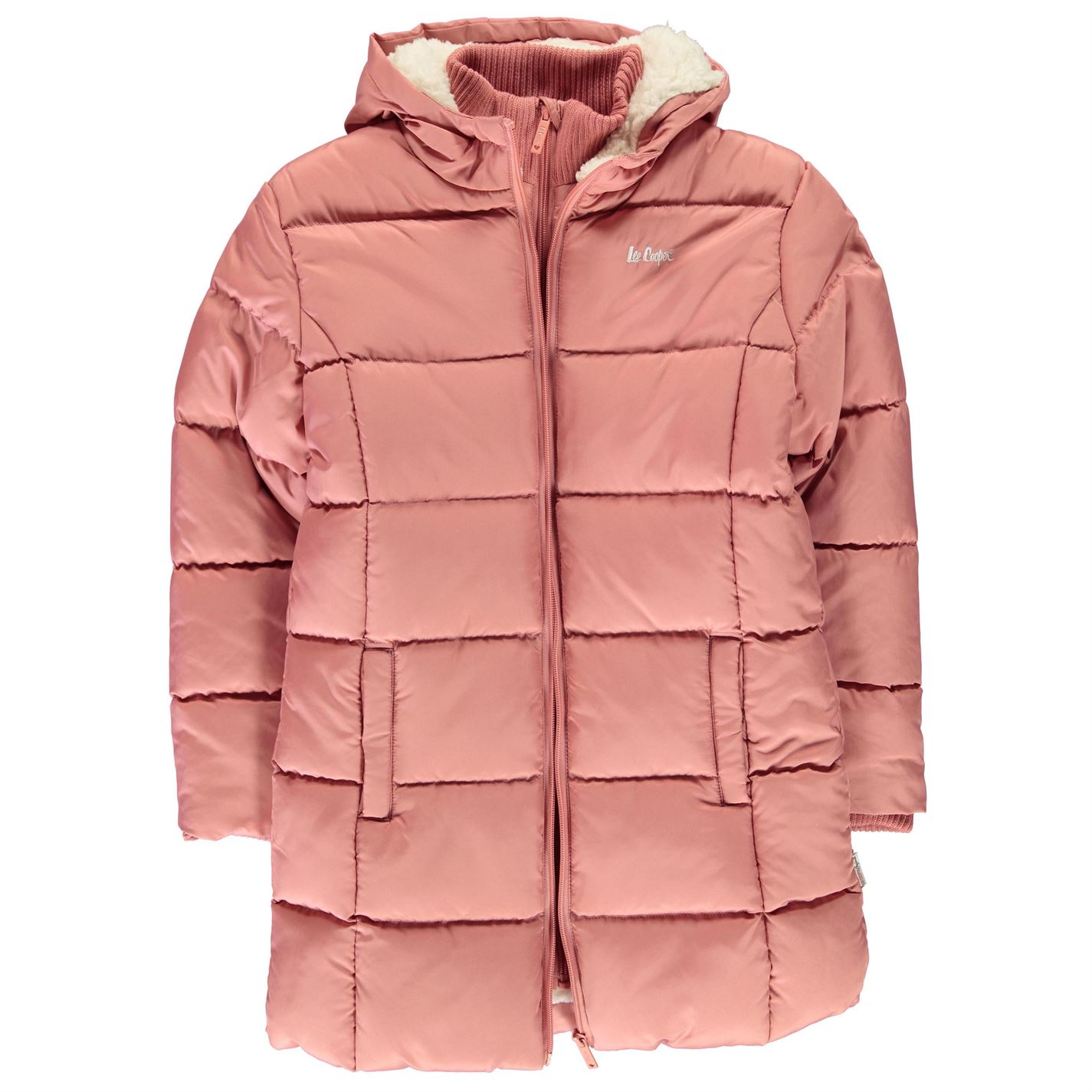 lee cooper two zip padded jacket