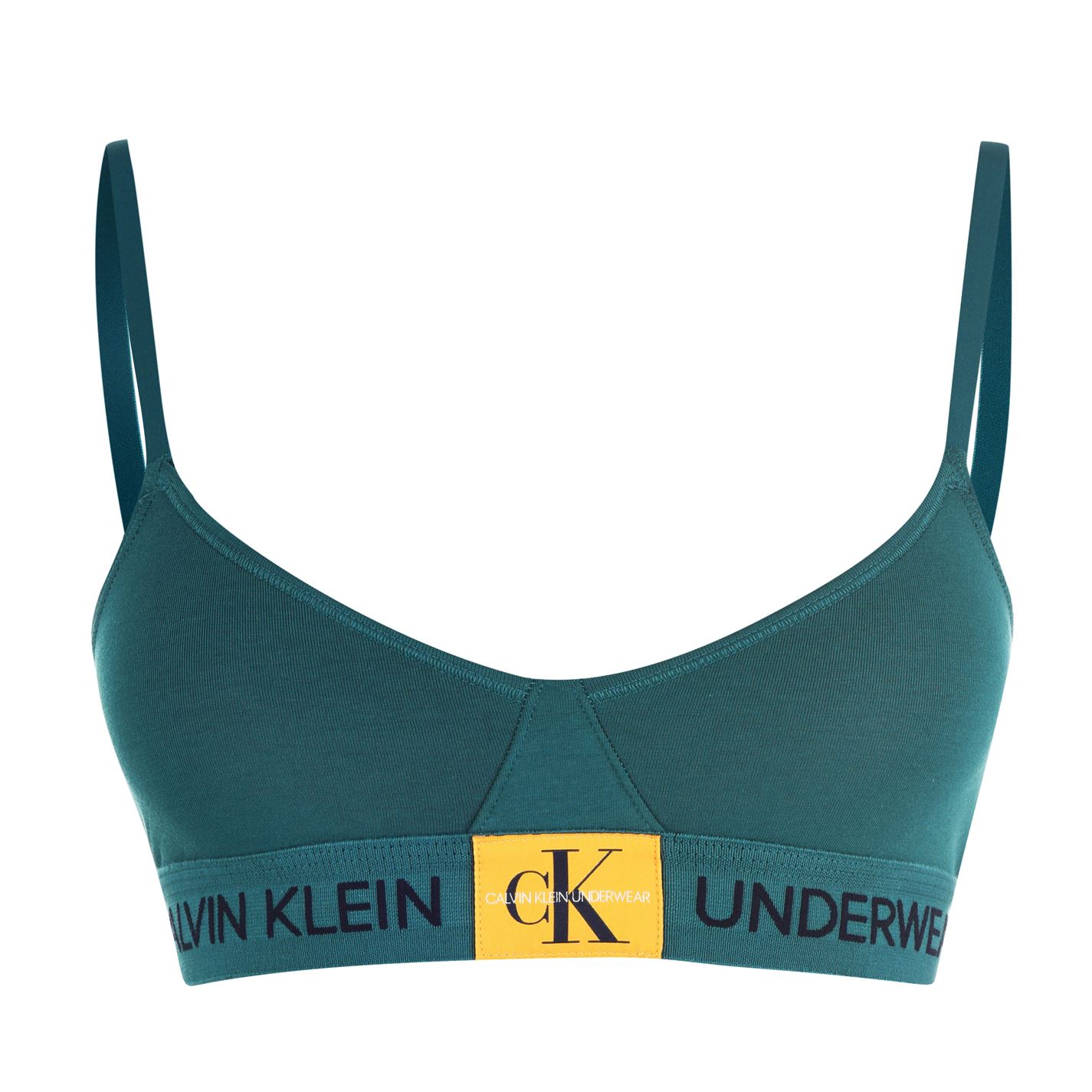 calvin klein monogram logo triangle bralette