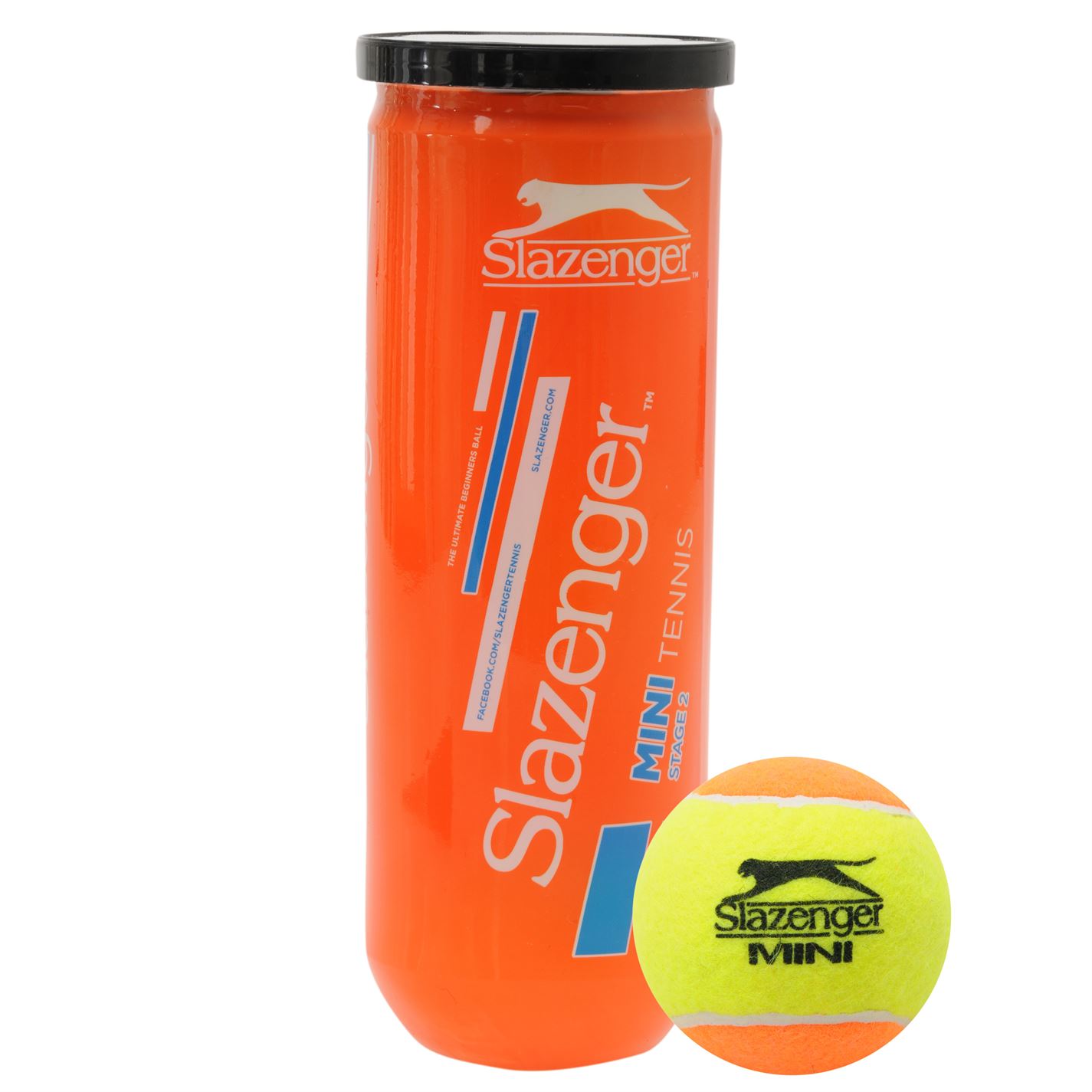 Slazenger Orange Mini Tennis Balls 3 Ball Tubes