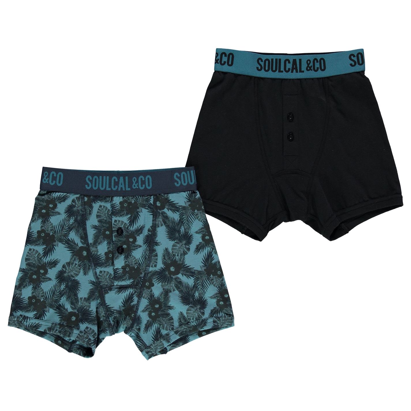 SoulCal Boxers Pack of 2 Junior Boys