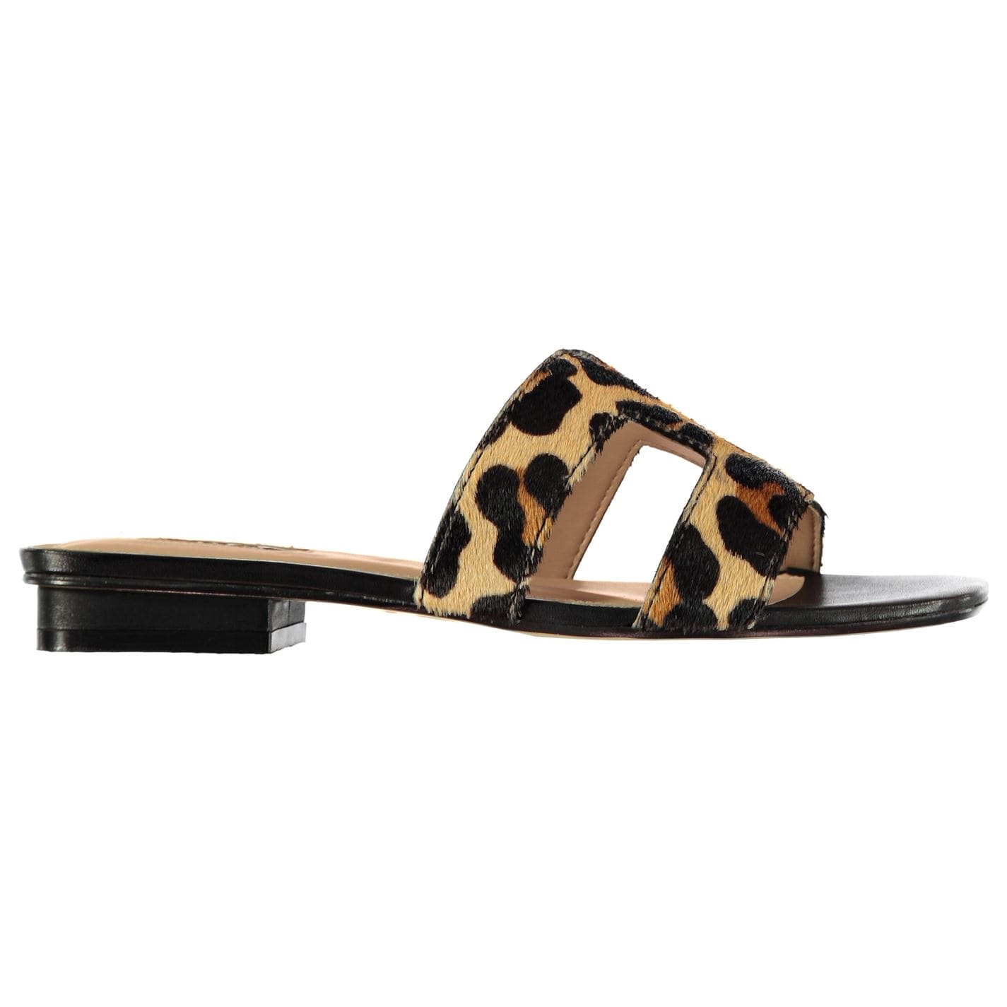 dune leopard print sandals