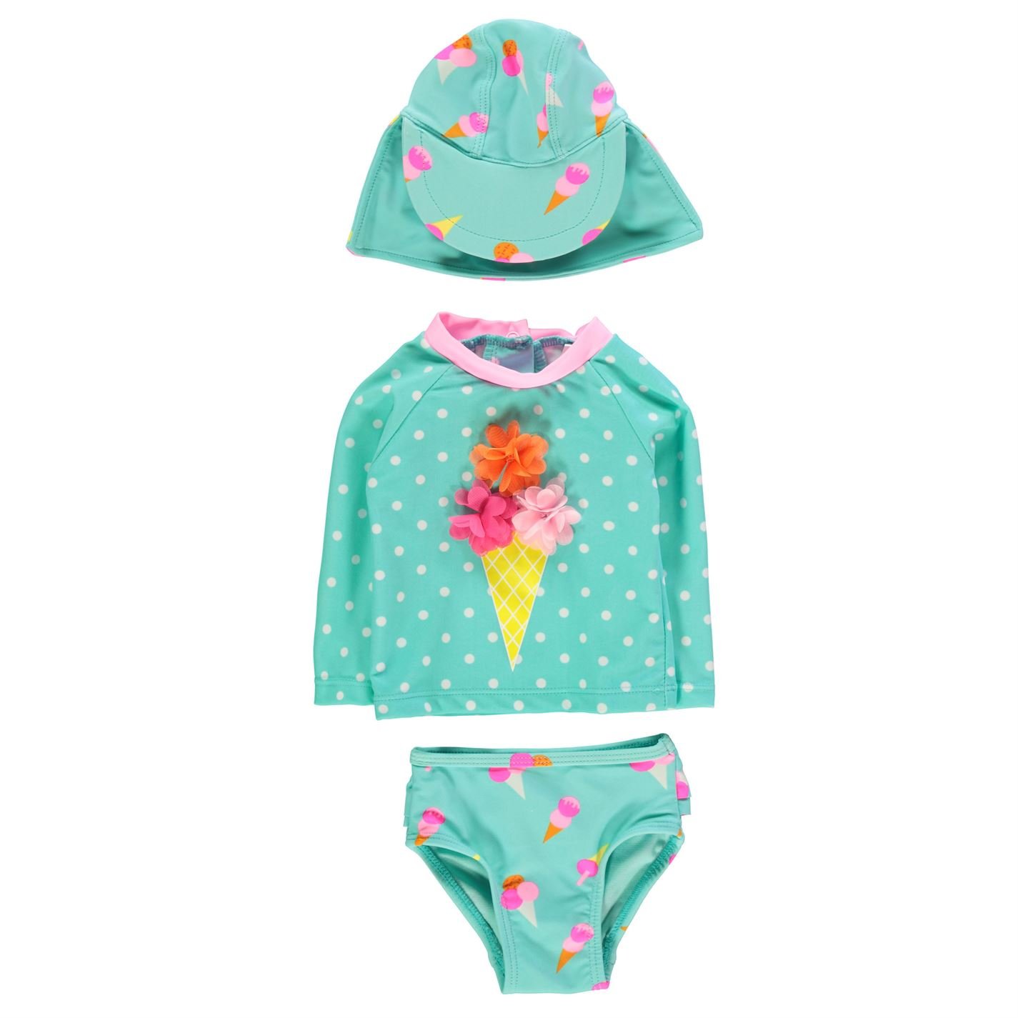 Crafted Mini 3 Piece Swimsuit Baby Girls