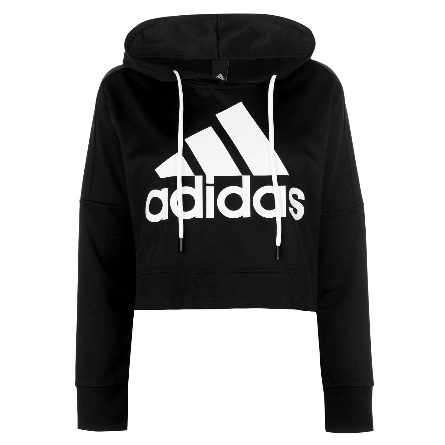 adidas logo crop hoodie ladies