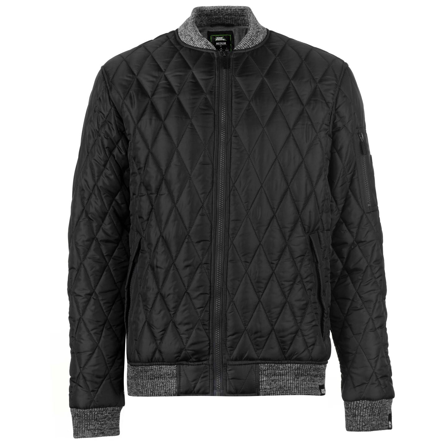 No Fear Quilted Bomber Jacket Mens 