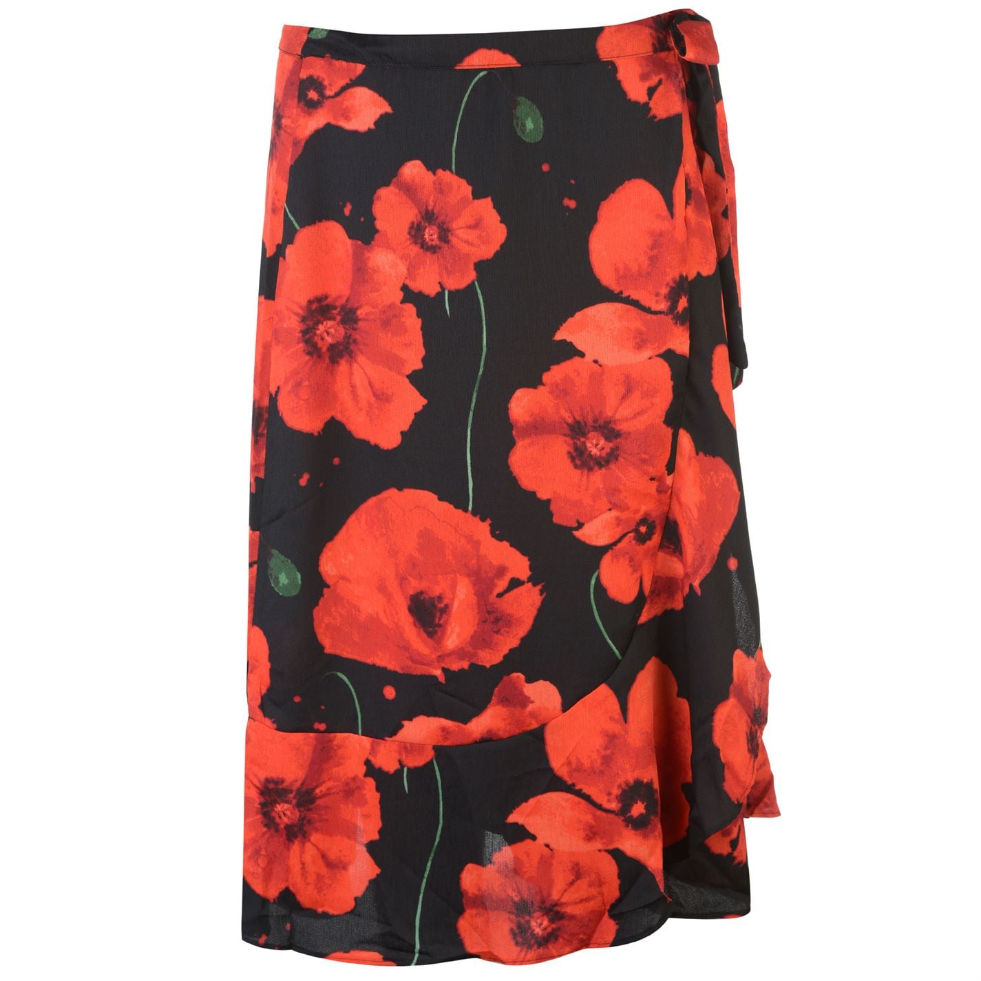 jdy indie midi wrap skirt