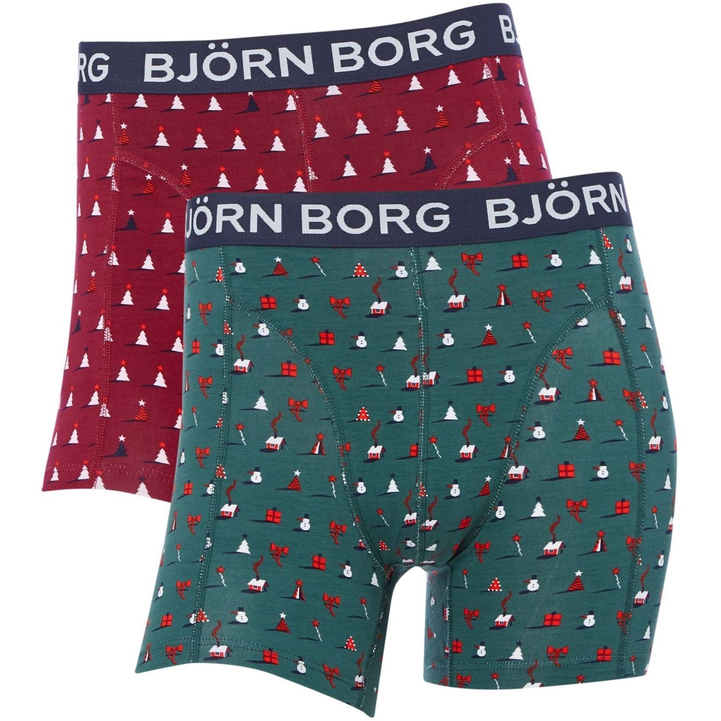 Bjorn Borg Mens 2 Pack Seasonal Solid Sammy Soft Cotton Boxers 29% OFF RRP 