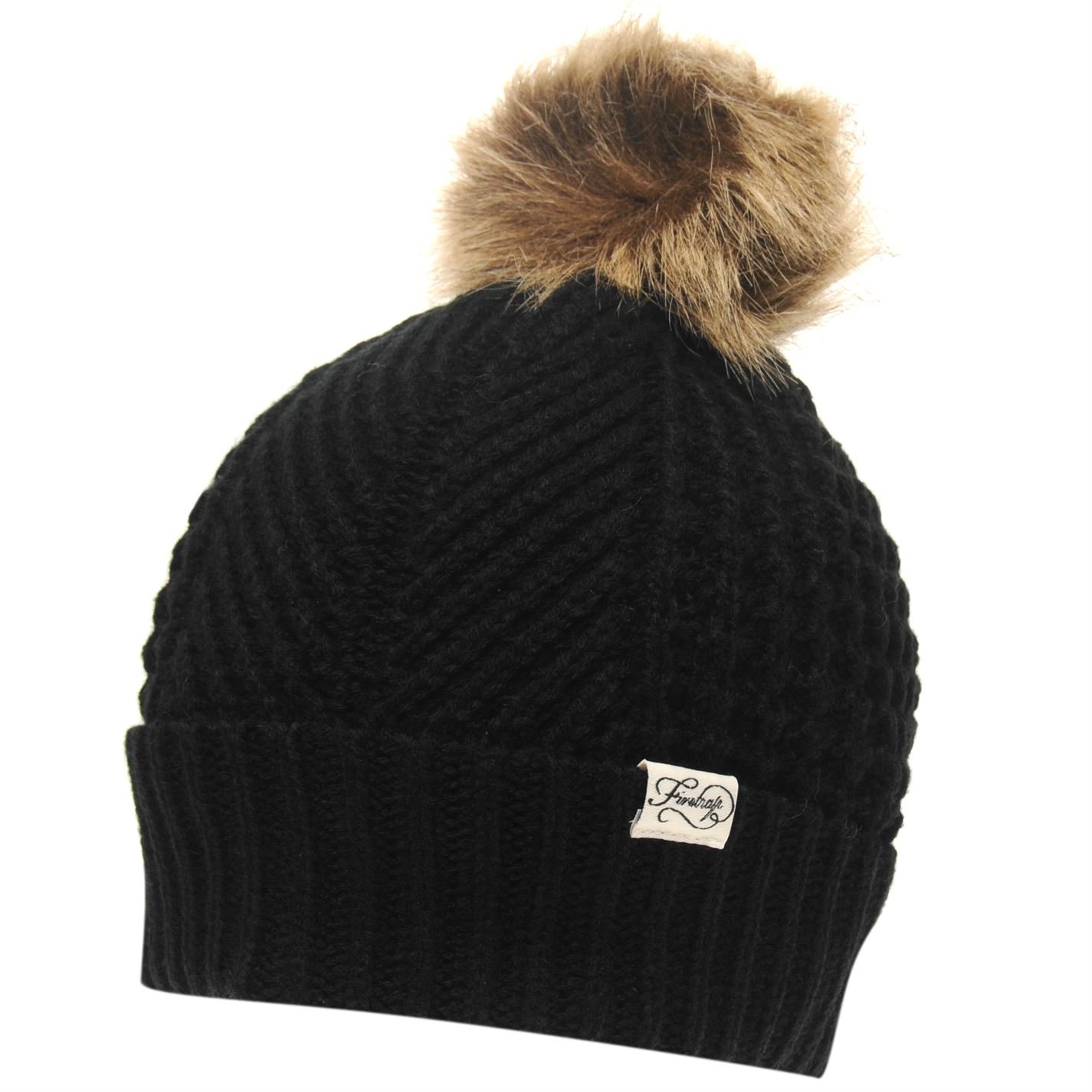 firetrap pom pom beanie ladies