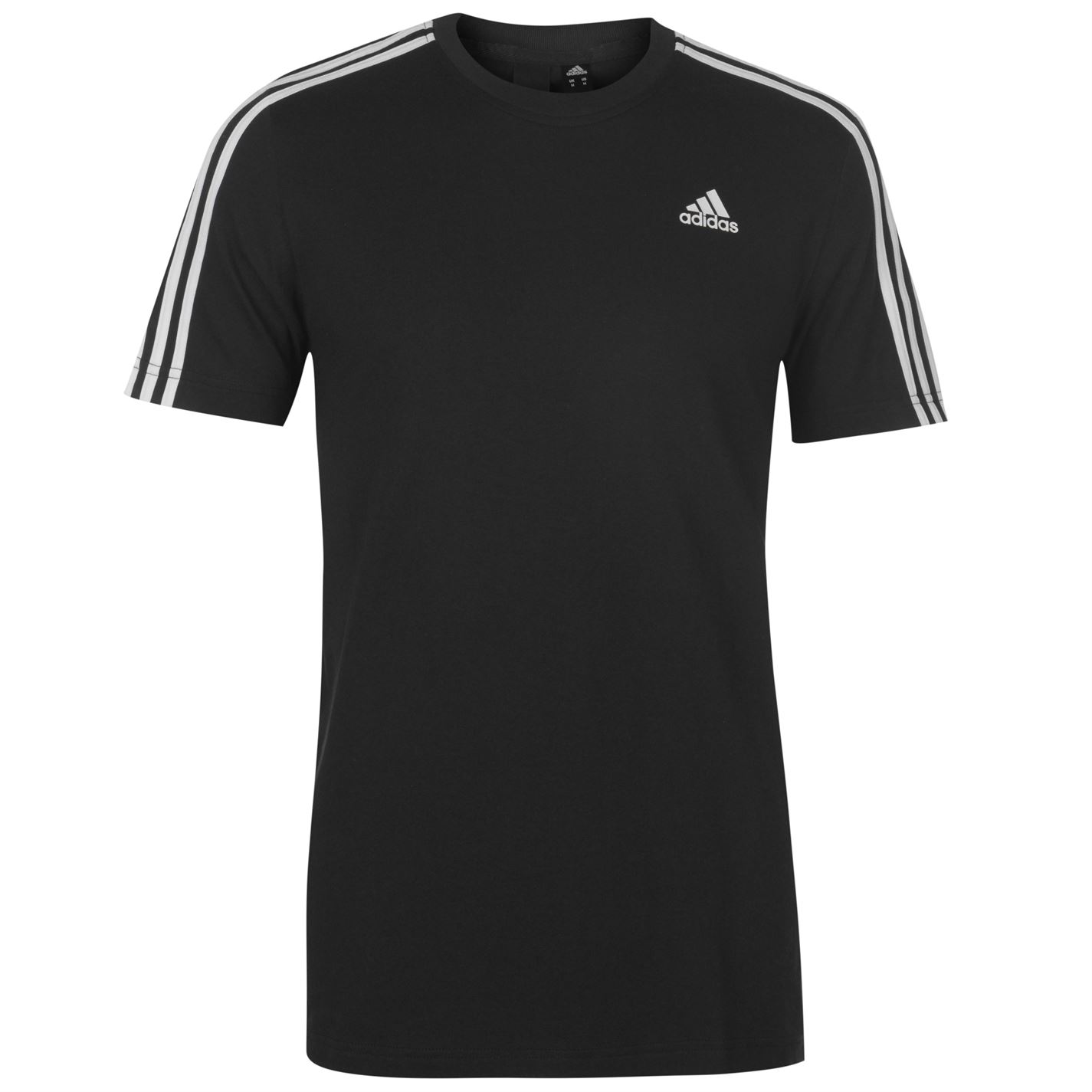 Adidas Essentials 3 Stripe T Shirt Mens