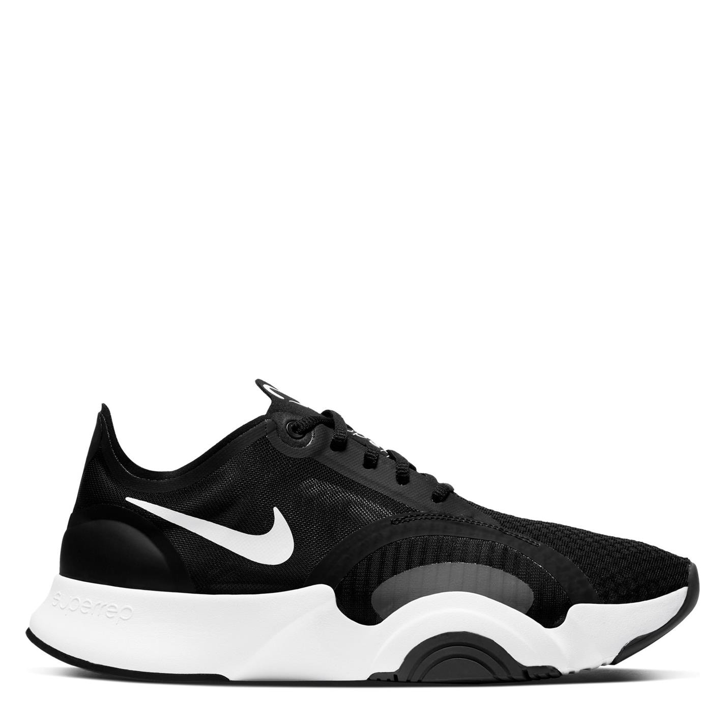 nike training air zoom superrep trainers in white and silver