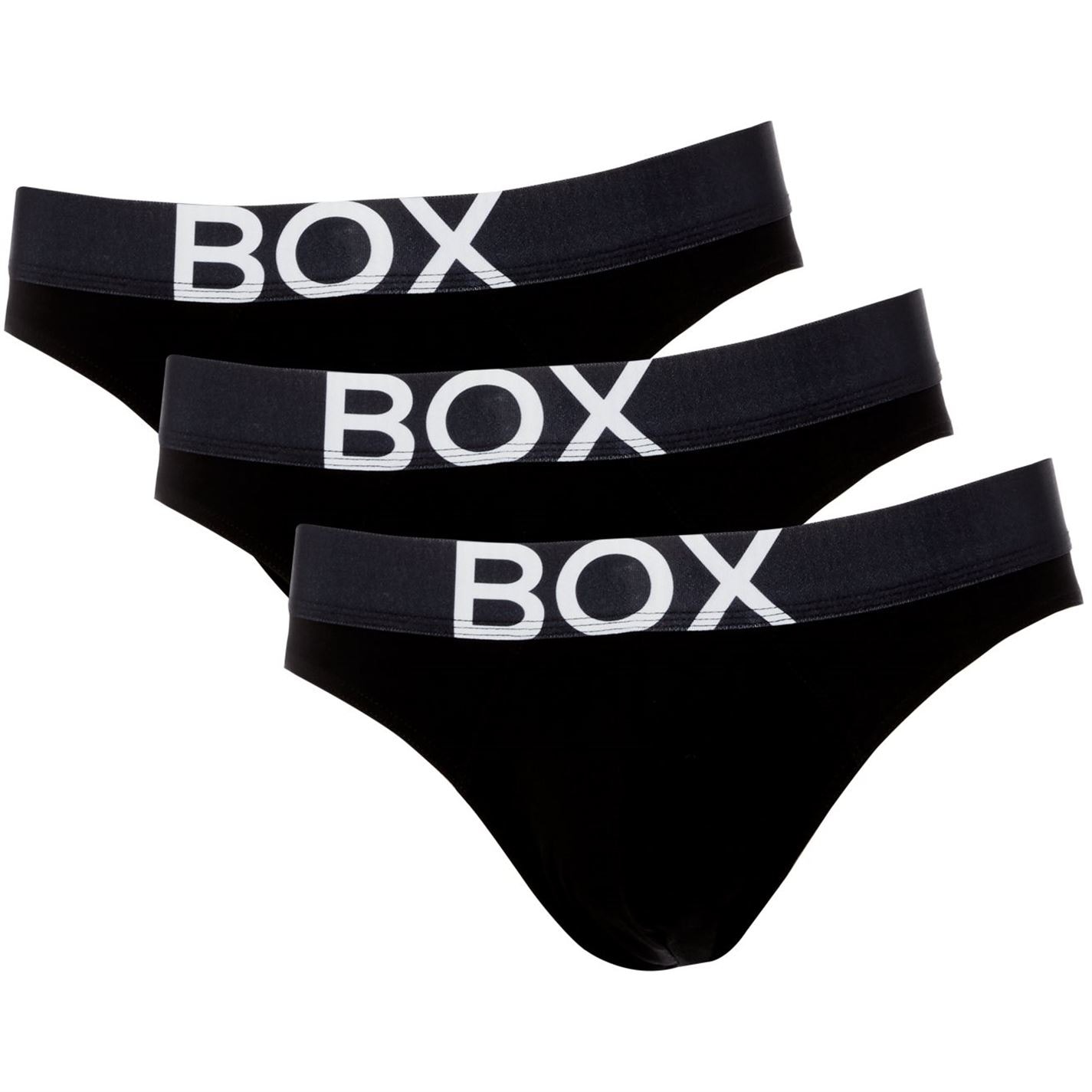 Box Menswear 3 Pack Logo Waistband Briefs