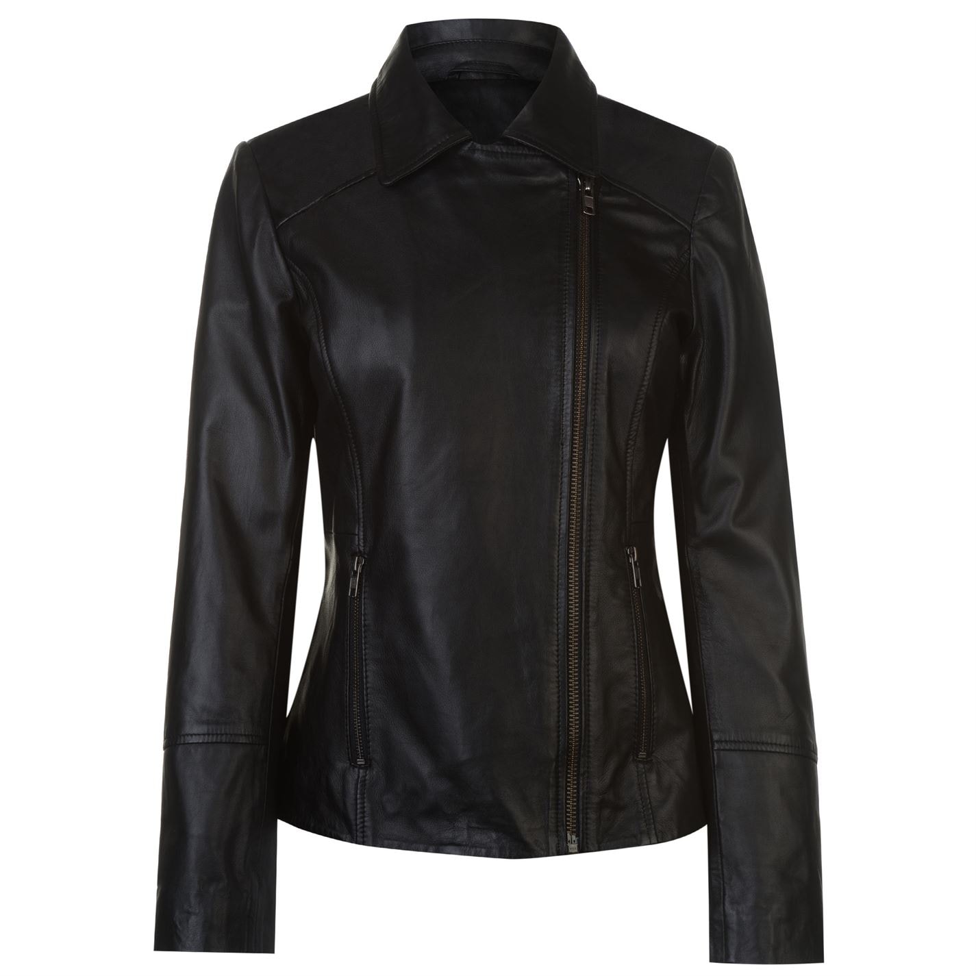Levně Firetrap Blackseal Embroidered Leather Jacket