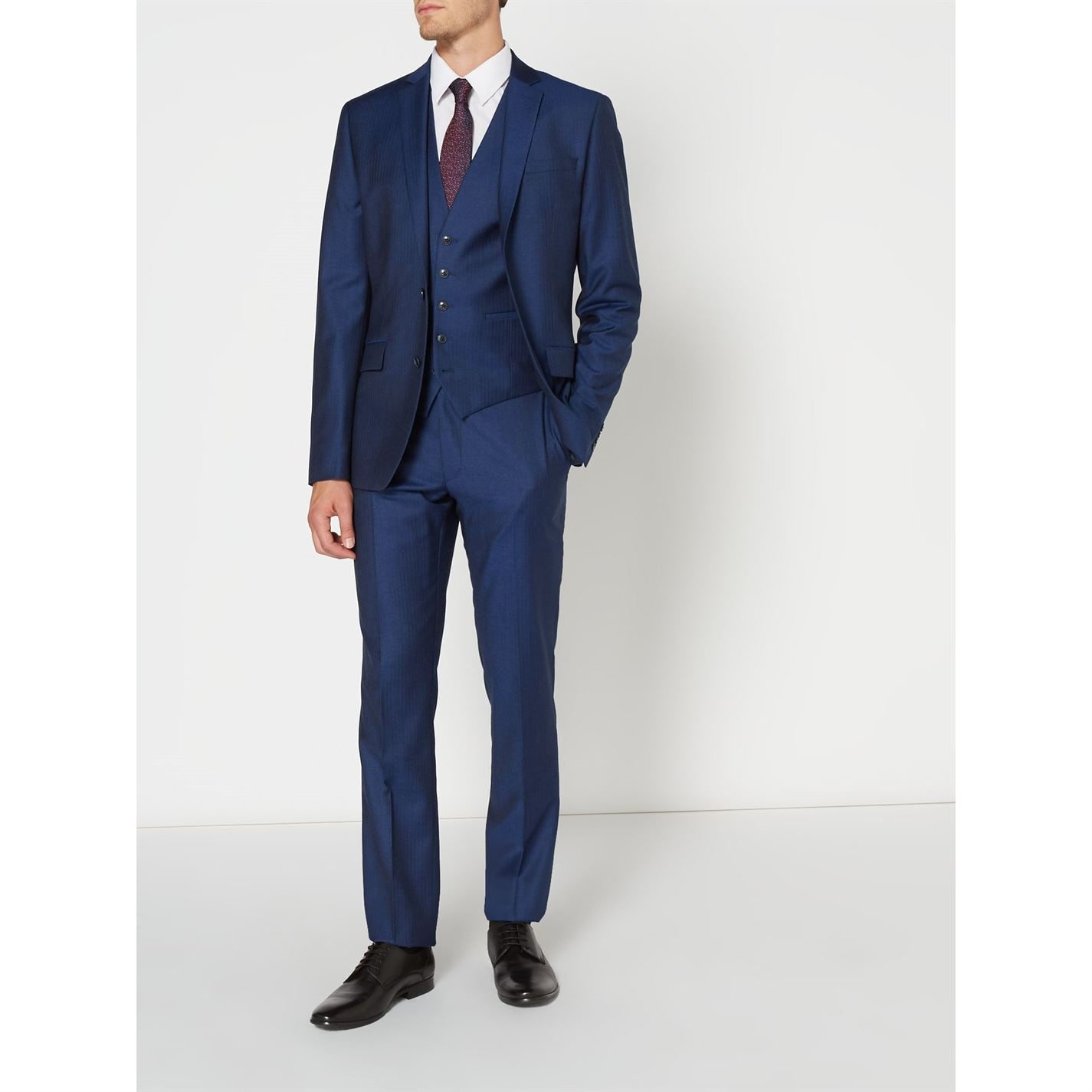Kenneth Cole Austin Slim Herringbone Suit Trouser