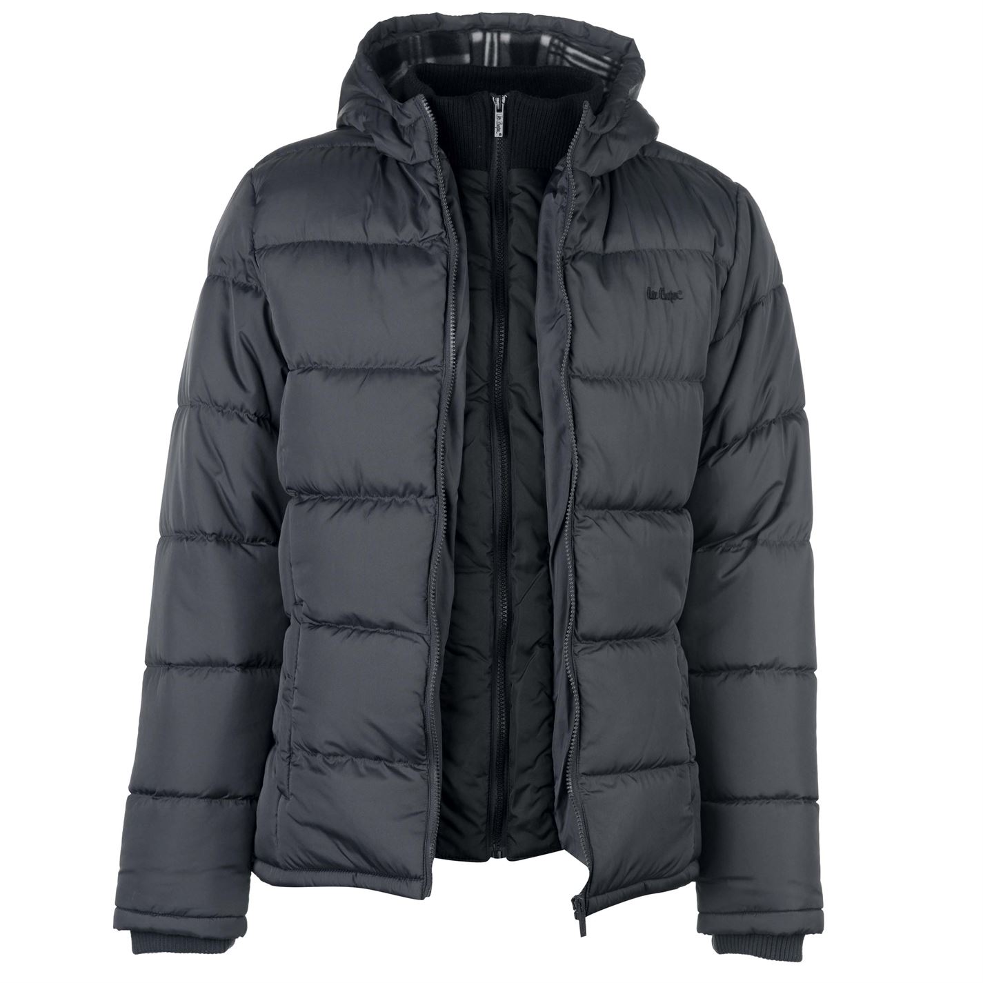 grey puffa jacket