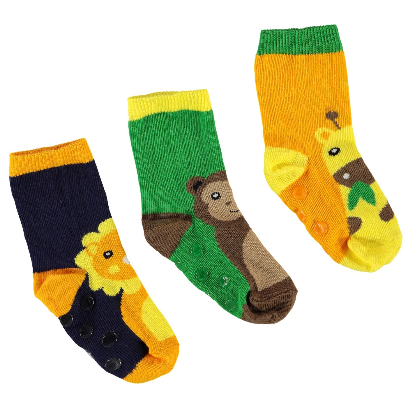 Crafted Essentials 3 Pack Animal Socks Infant Boys