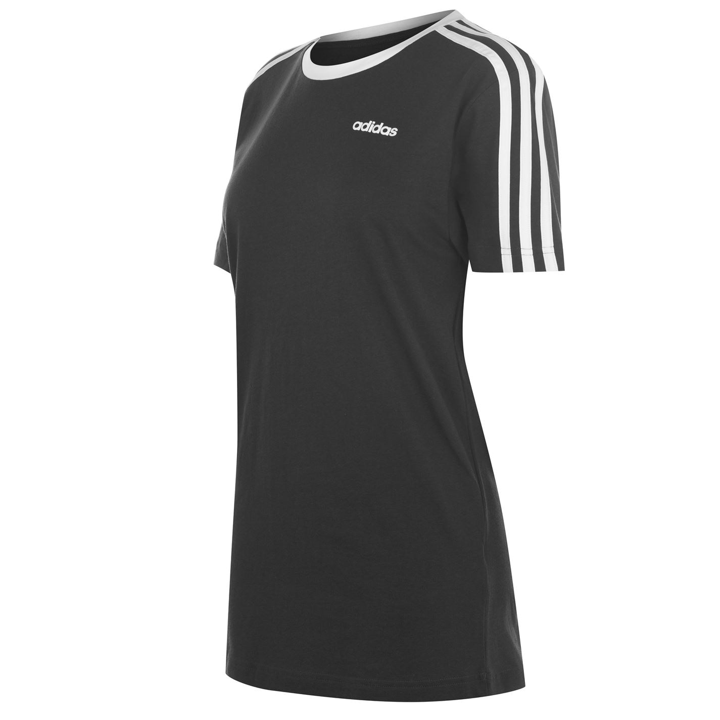 adidas essentials 3 stripe t shirt ladies